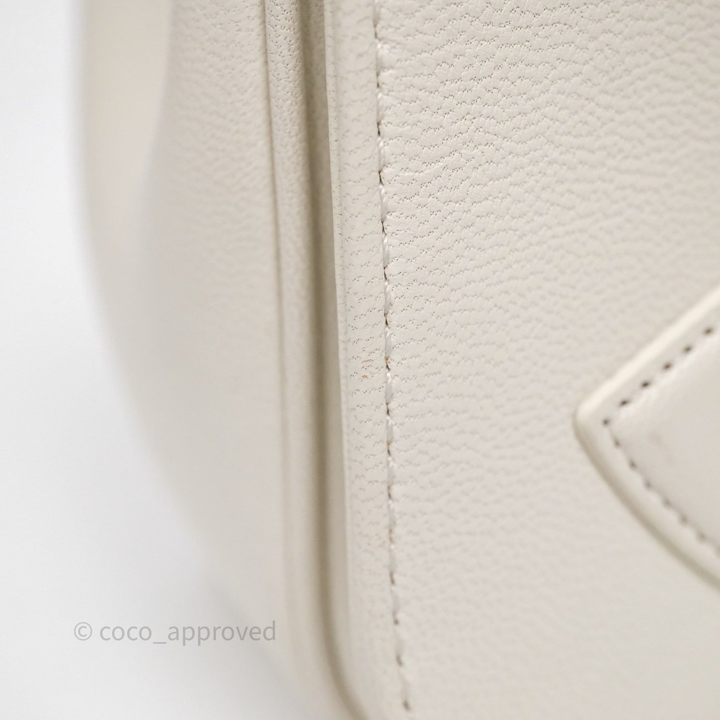 Chanel CC Mania Flap Bag White Lambskin Gold Hardware