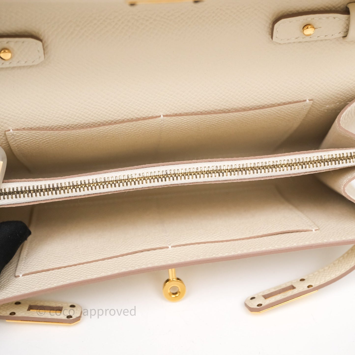 Hermès Kelly To Go Wallet Craie Epsom Gold Hardware