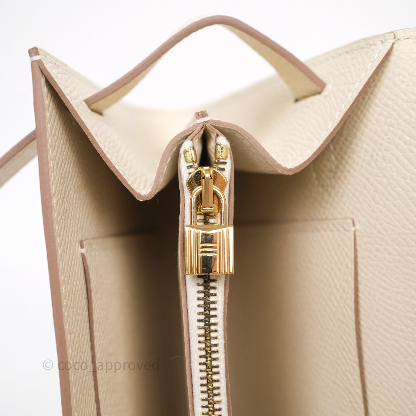 Hermès Kelly To Go Wallet Craie Epsom Gold Hardware