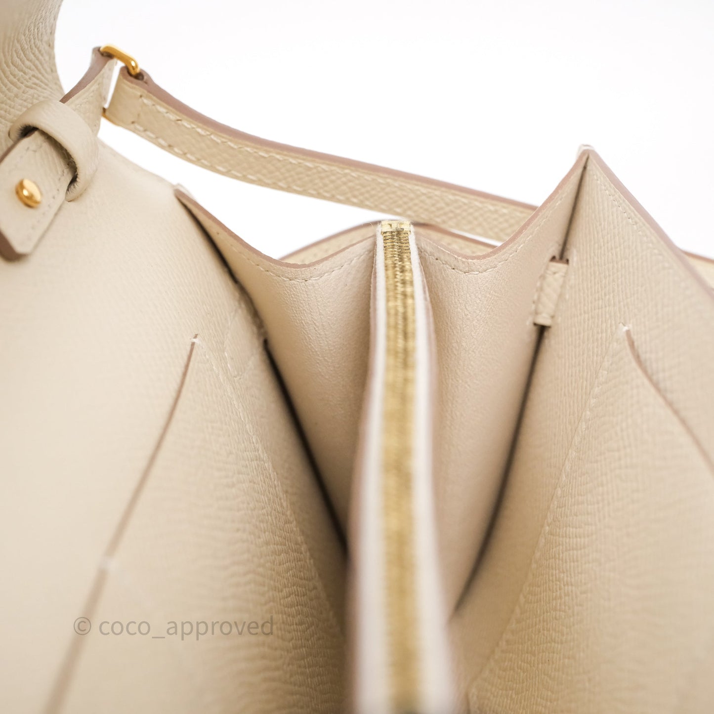 Hermès Kelly To Go Wallet Craie Epsom Gold Hardware