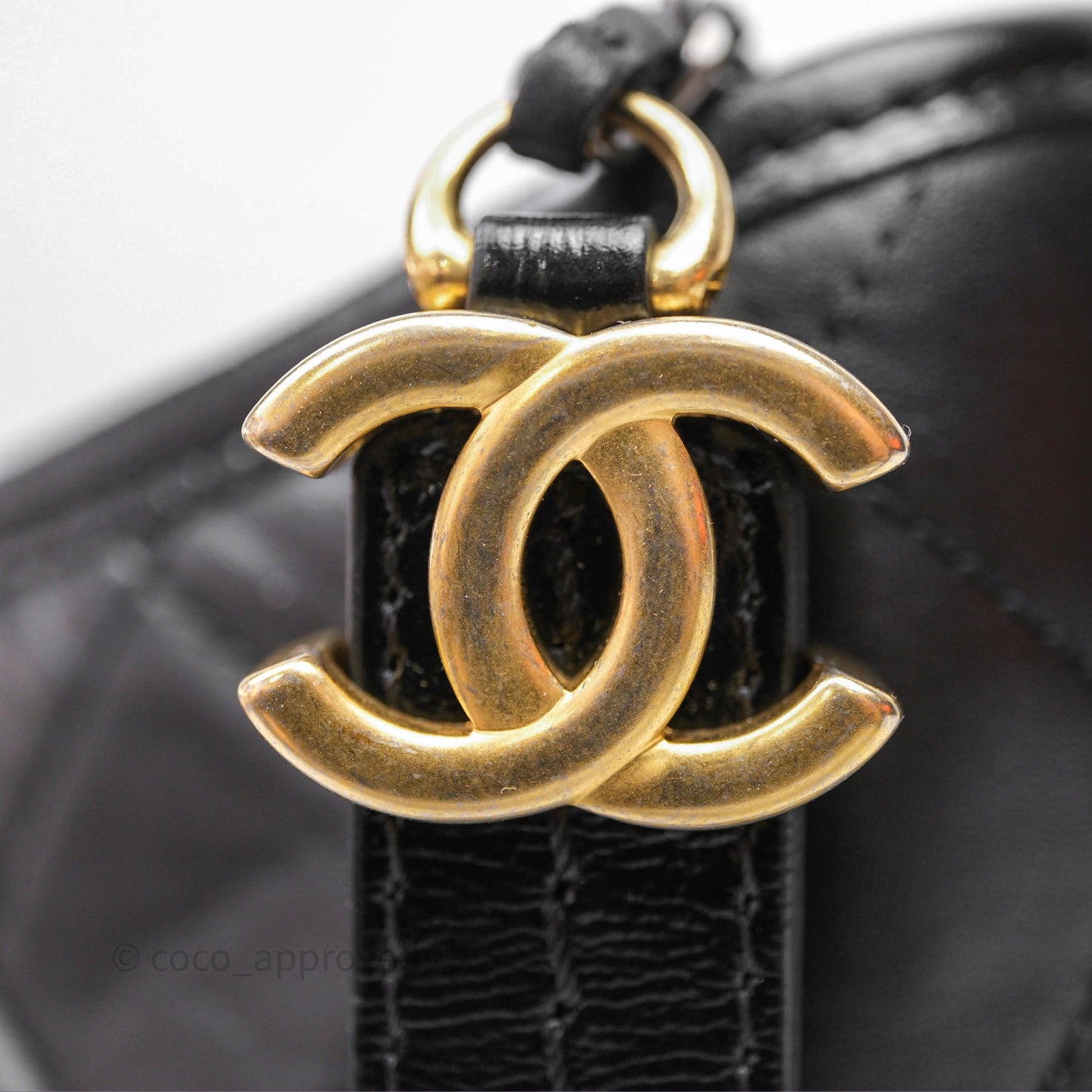 Chanel New Medium Gabrielle Hobo Quilted Black Aged Calfskin