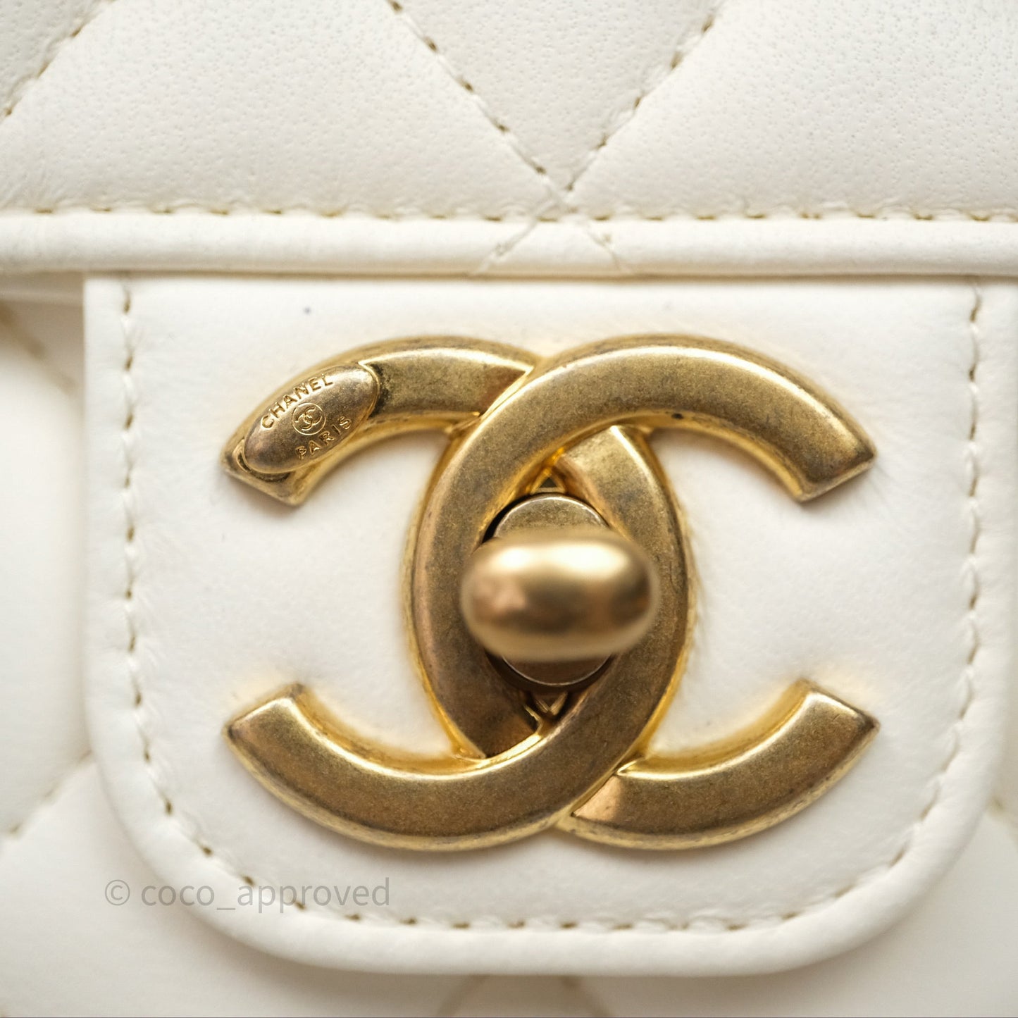 Chanel Casino Chips Chain White Lambskin Flap Bag
