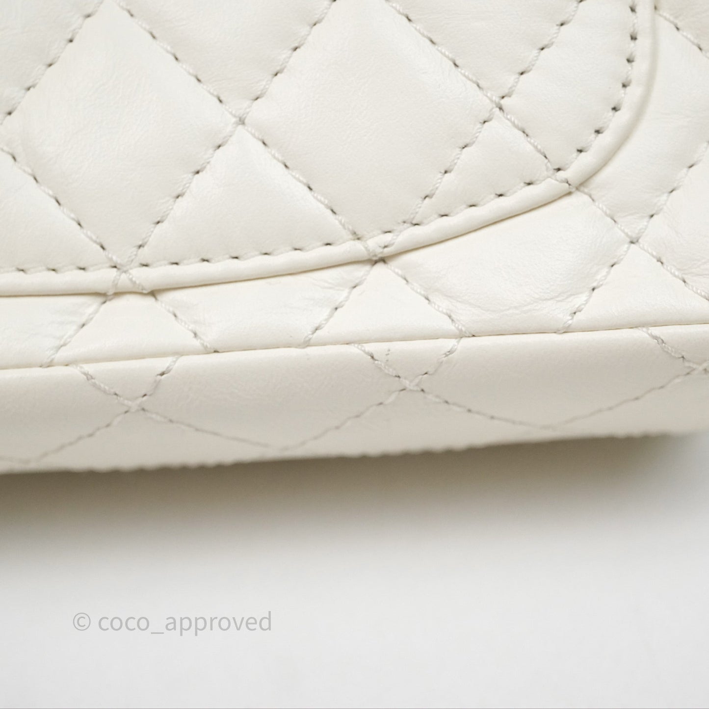 Chanel Mini Reissue 224 Ivory White Aged Calfskin Aged Gold Hardware
