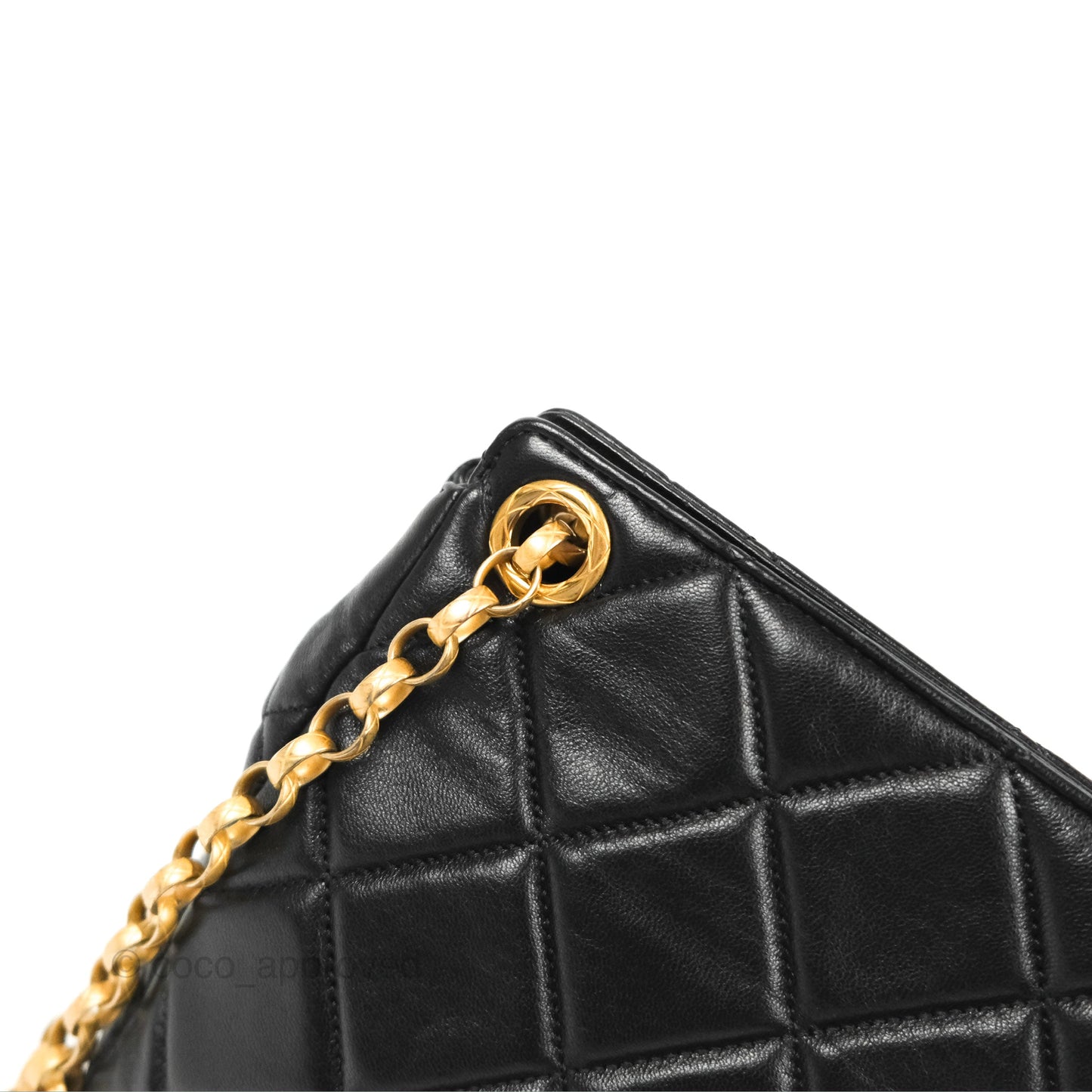 Chanel Mini Front Pocket Tote Black Calfskin Aged Gold Hardware