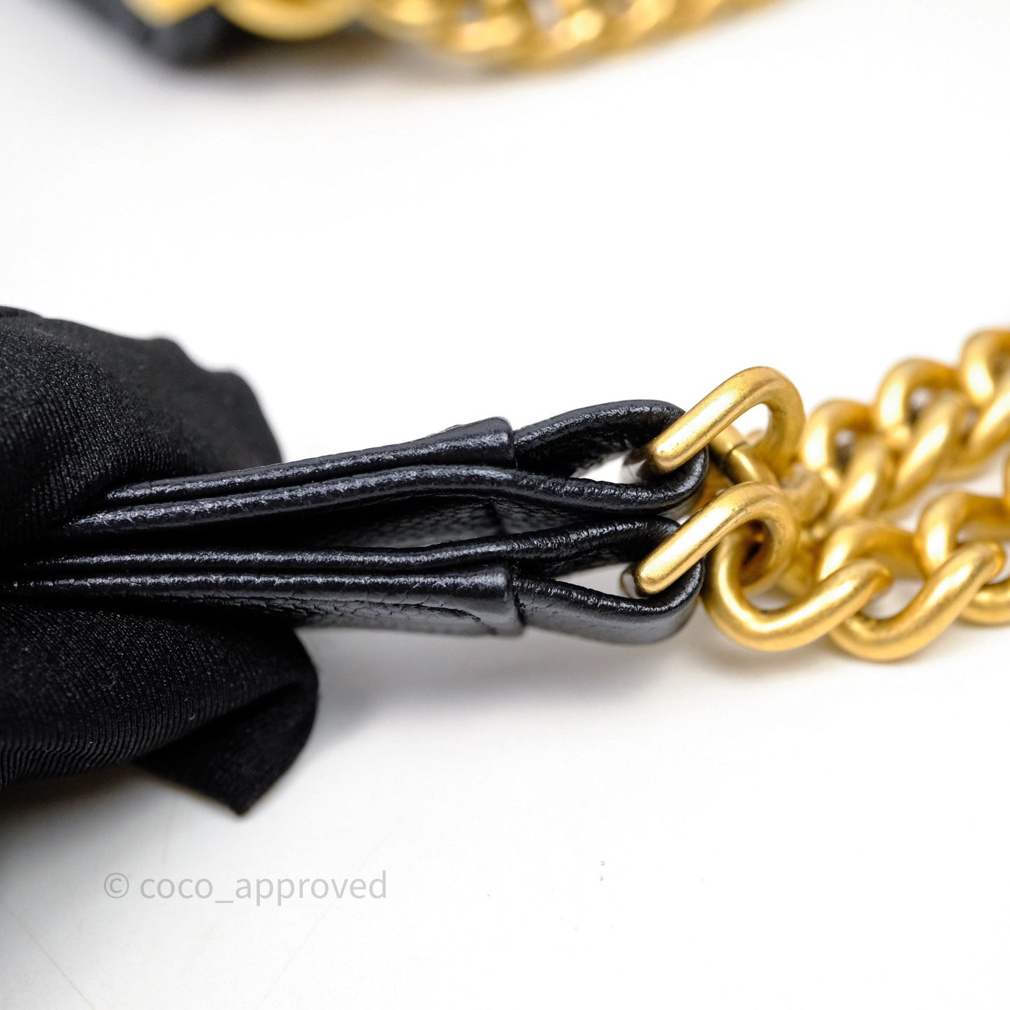 Chanel Mini Boy Quilted Black Caviar Aged Gold Hardware