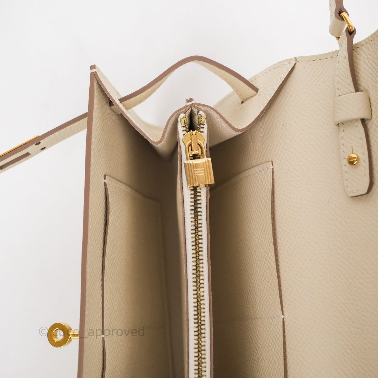Hermès Kelly To Go Wallet Craie Epsom Gold Hardware