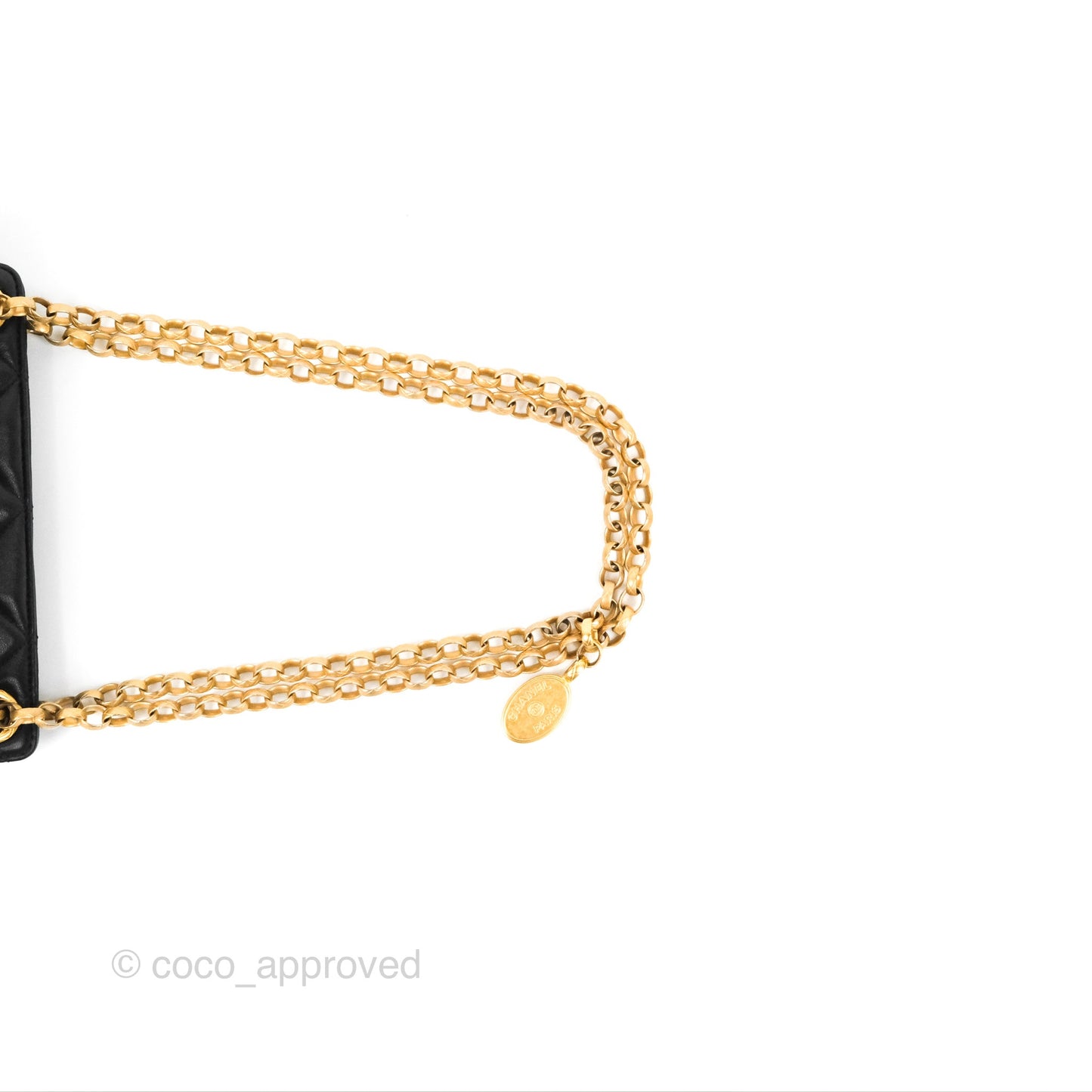 Chanel Mini Front Pocket Tote Black Calfskin Aged Gold Hardware