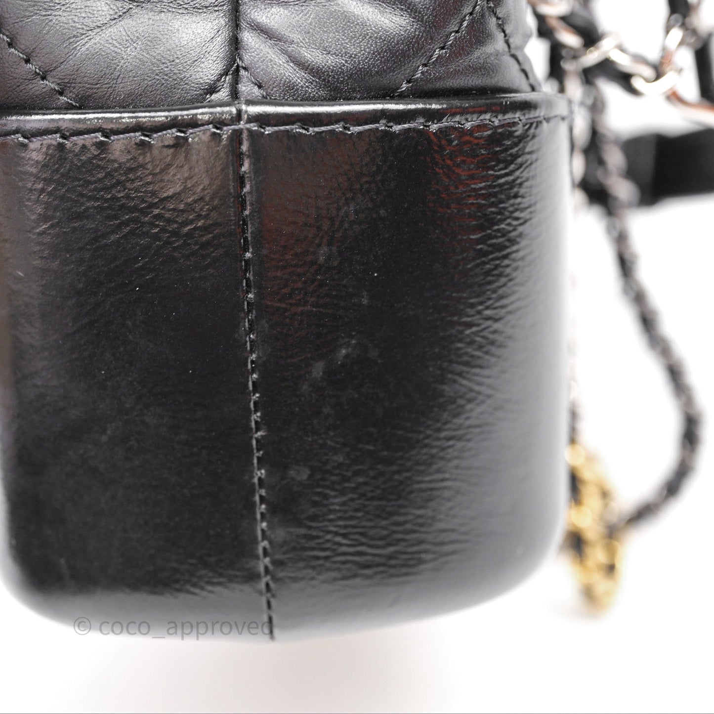Chanel New Medium Gabrielle Hobo Quilted Black Aged Calfskin
