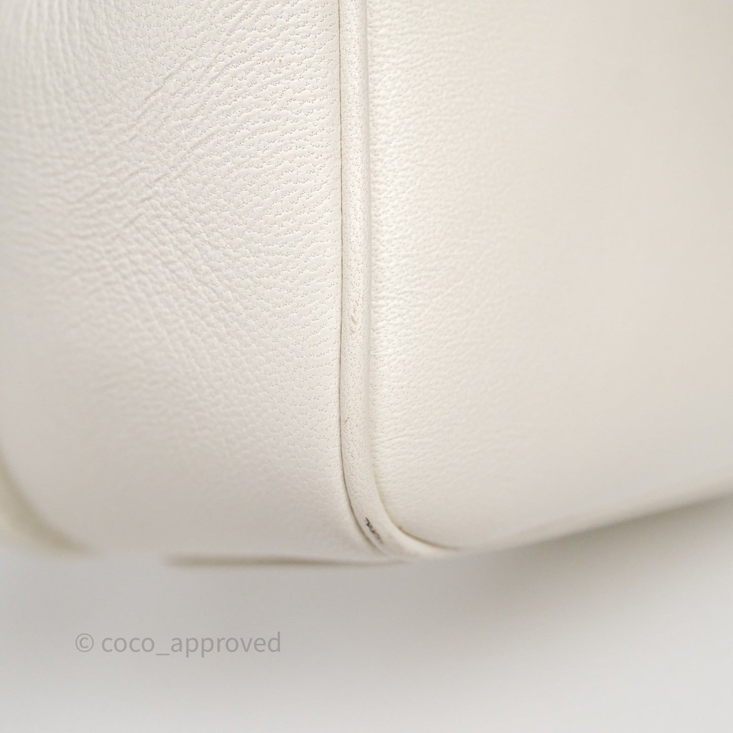 Chanel CC Mania Flap Bag White Lambskin Gold Hardware