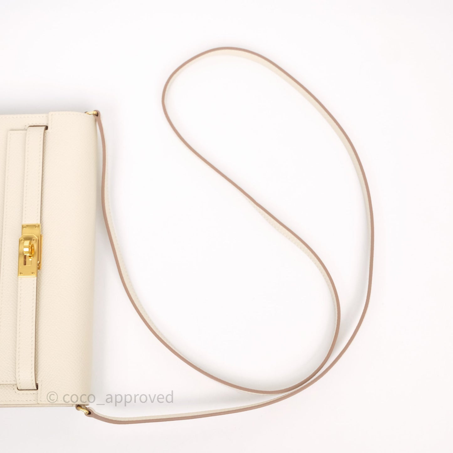 Hermès Kelly To Go Wallet Craie Epsom Gold Hardware