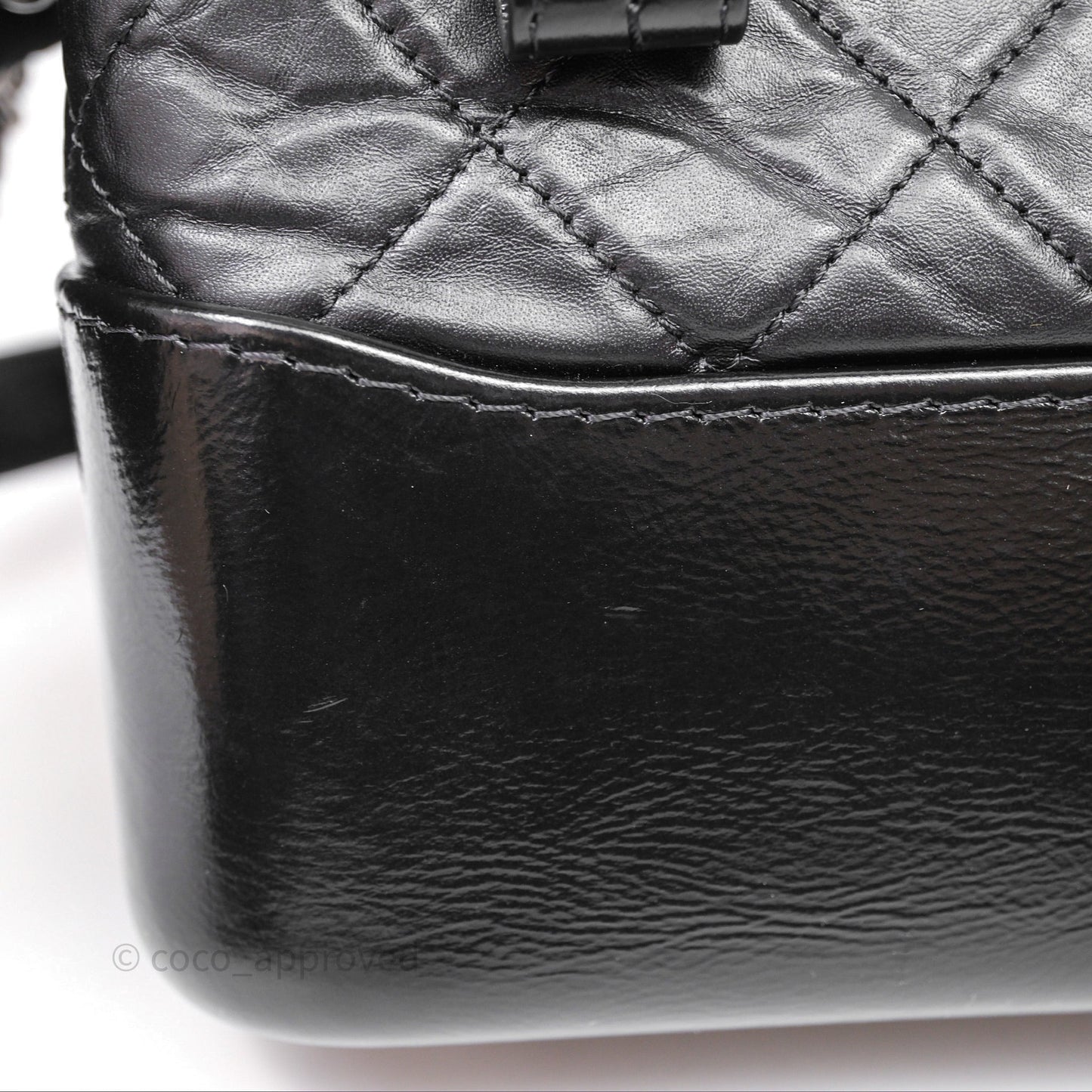 Chanel New Medium Gabrielle Hobo Quilted Black Aged Calfskin