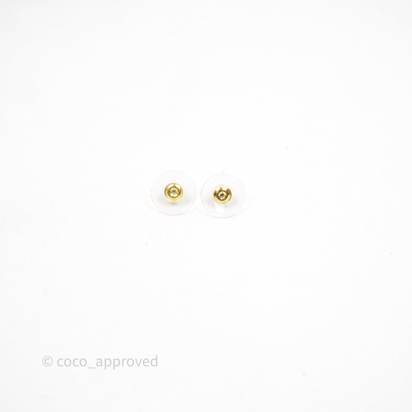 Chanel CC Square Earrings Silver Tone 20S