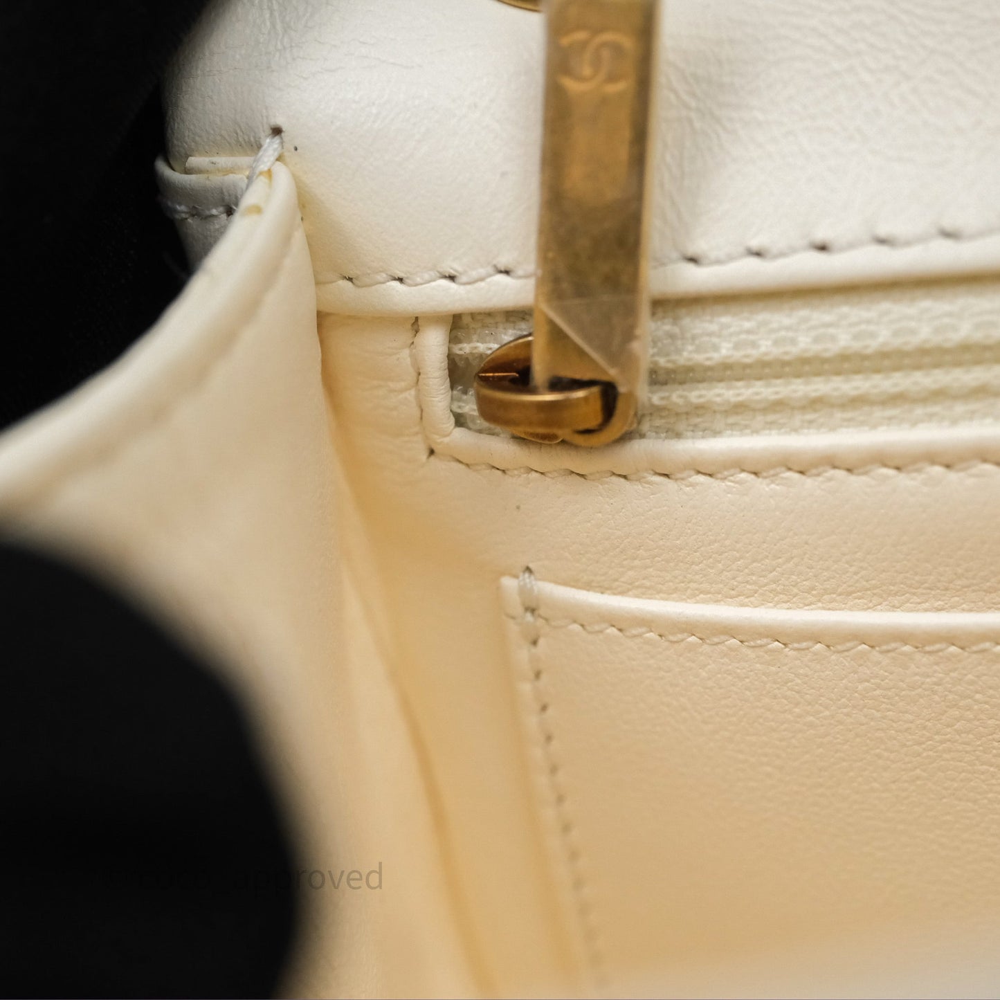 Chanel Mini Reissue 224 Ivory White Aged Calfskin Aged Gold Hardware