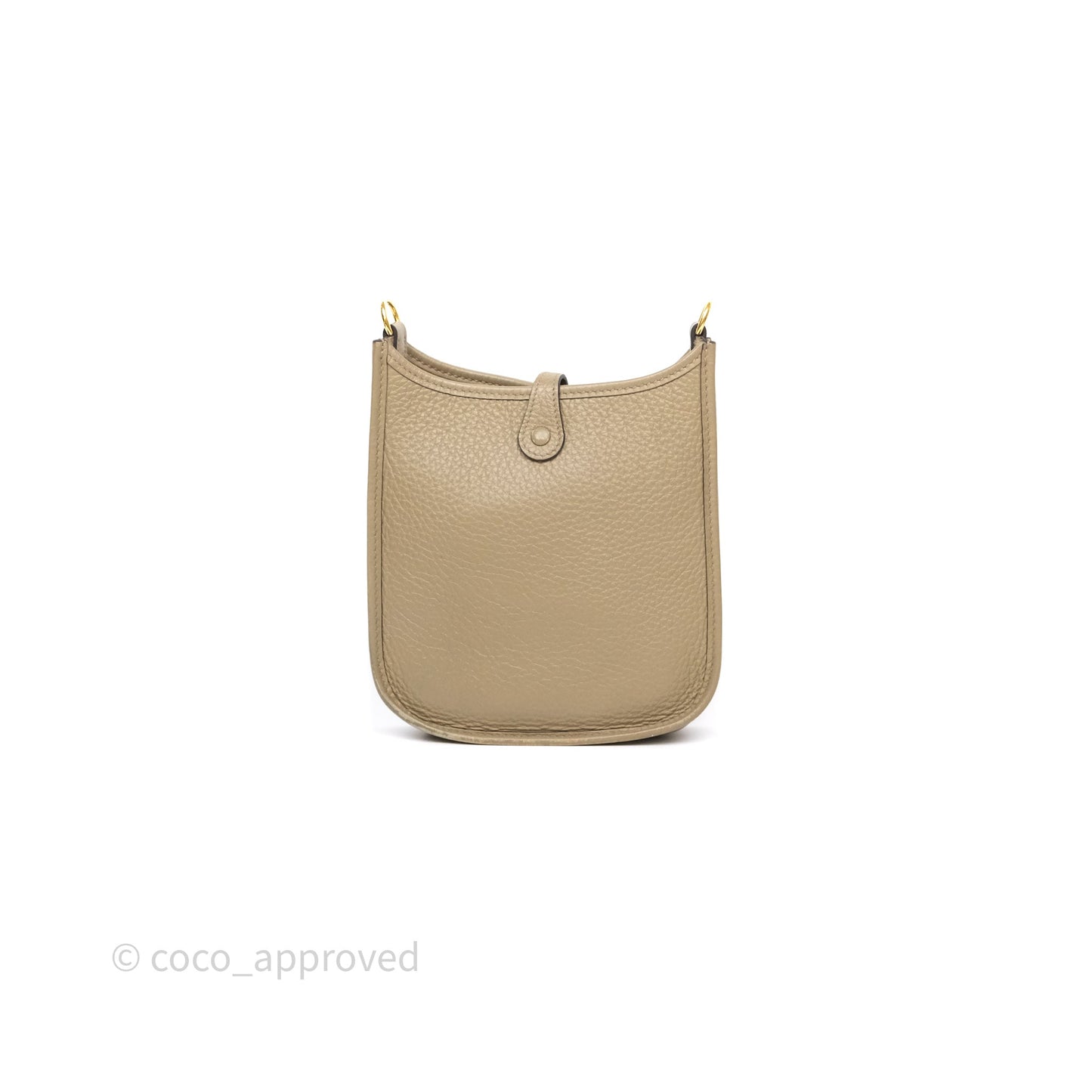 Hermès Mini Evelyne 16 Beige Marfa 8Q Clemence Gold Hardware