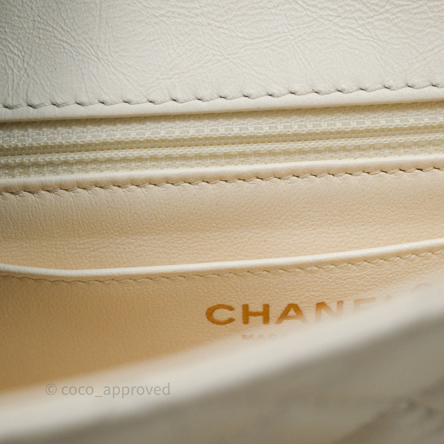 Chanel Mini Reissue 224 Ivory White Aged Calfskin Aged Gold Hardware