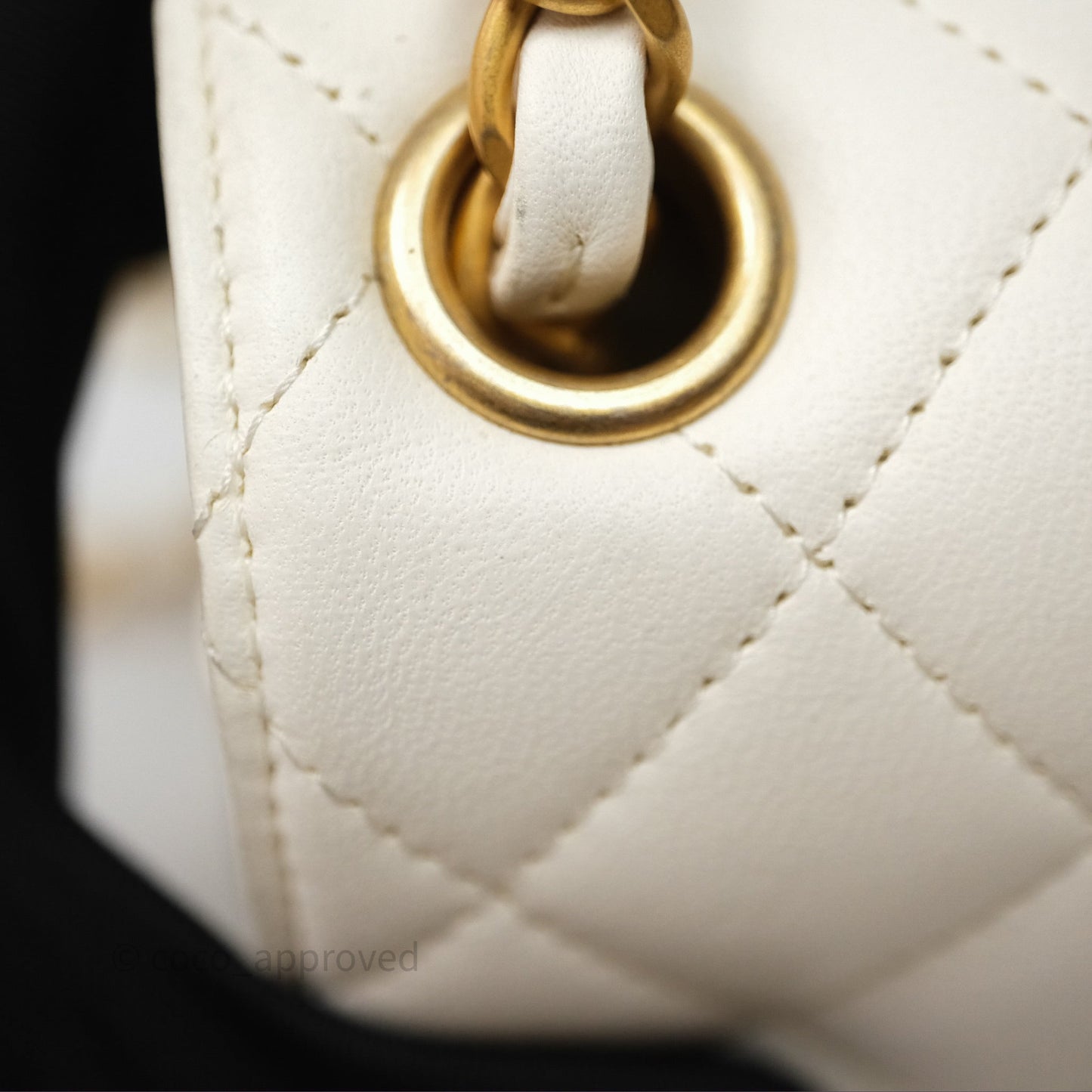 Chanel Casino Chips Chain White Lambskin Flap Bag