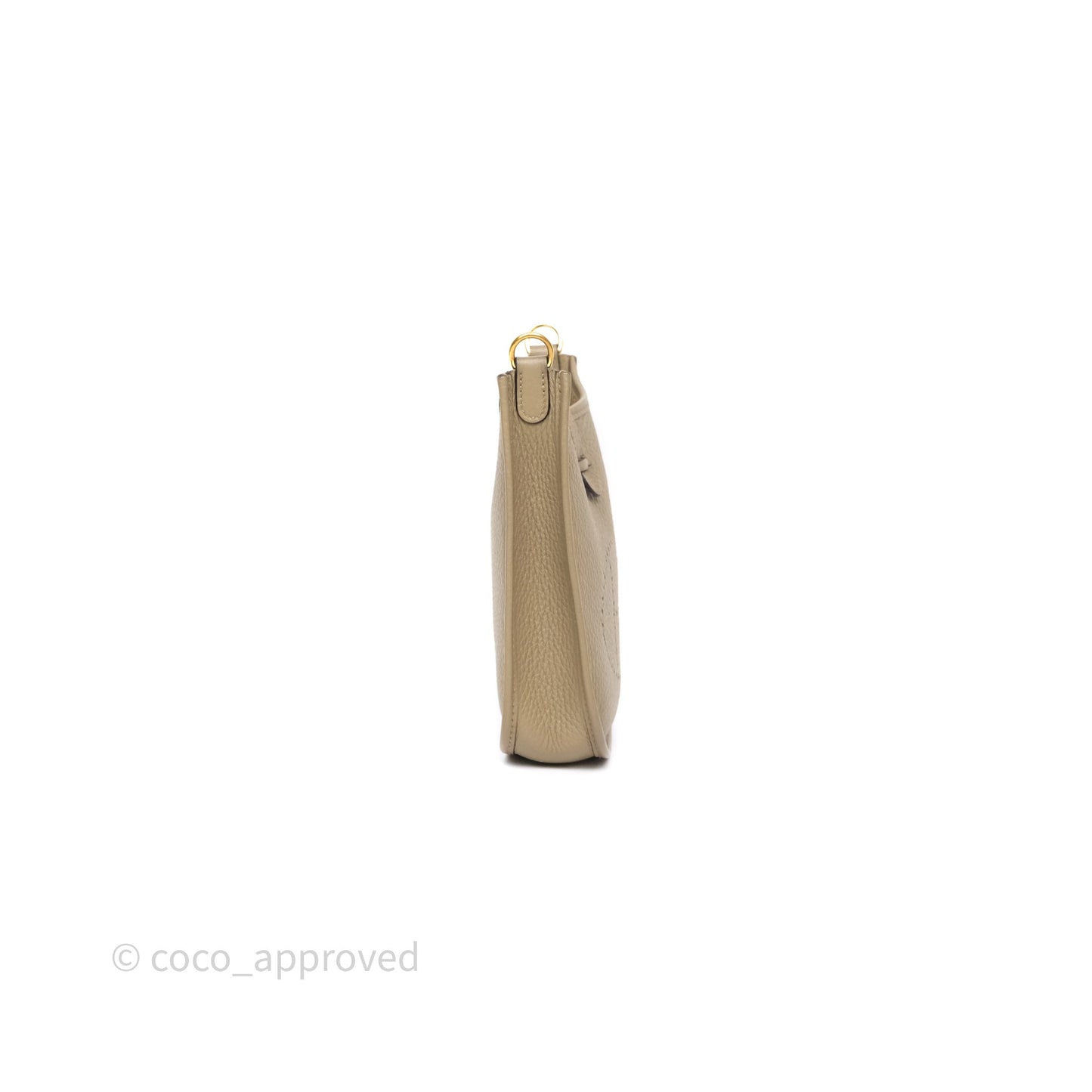 Hermès Mini Evelyne 16 Beige Marfa 8Q Clemence Gold Hardware