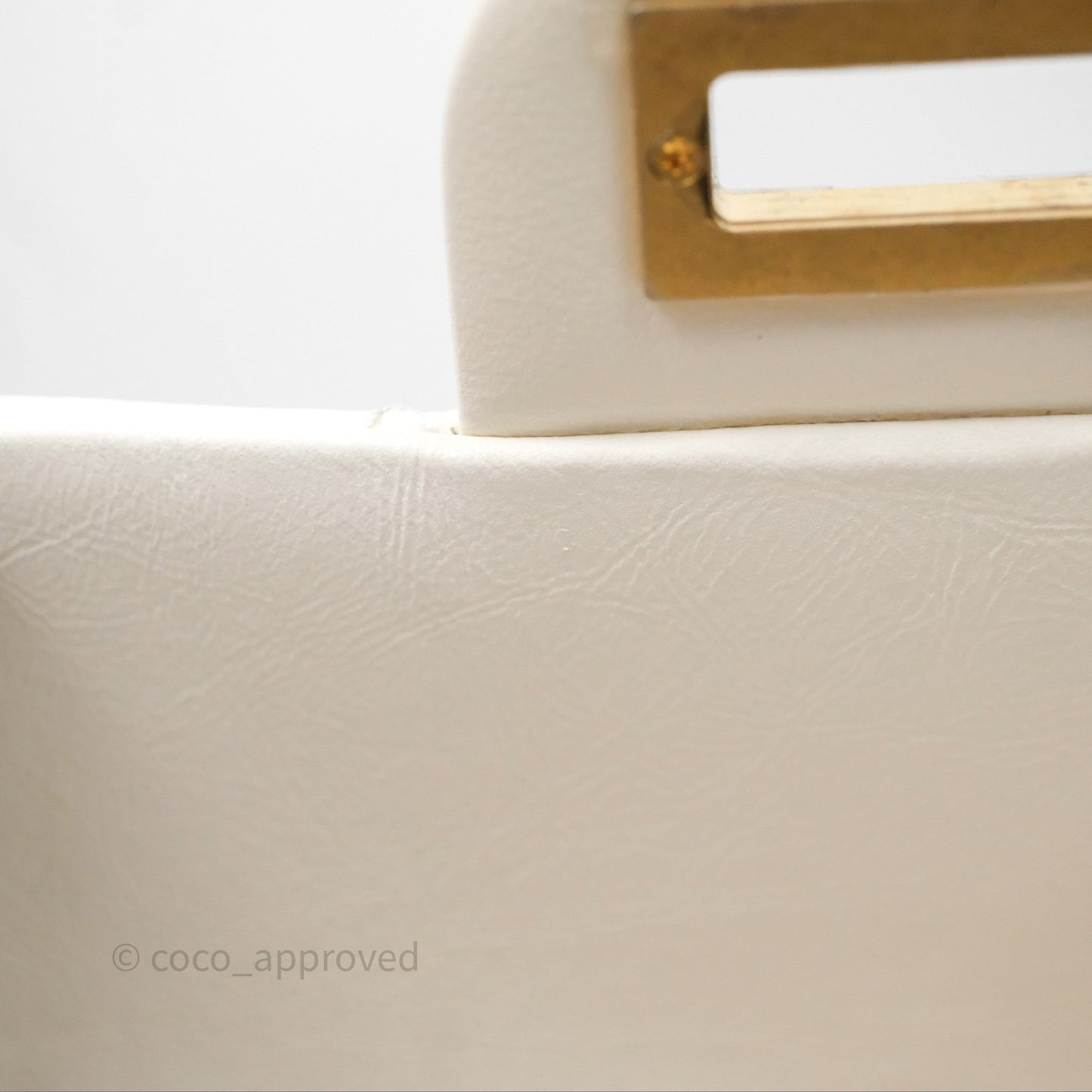 Chanel Mini Reissue 224 Ivory White Aged Calfskin Aged Gold Hardware