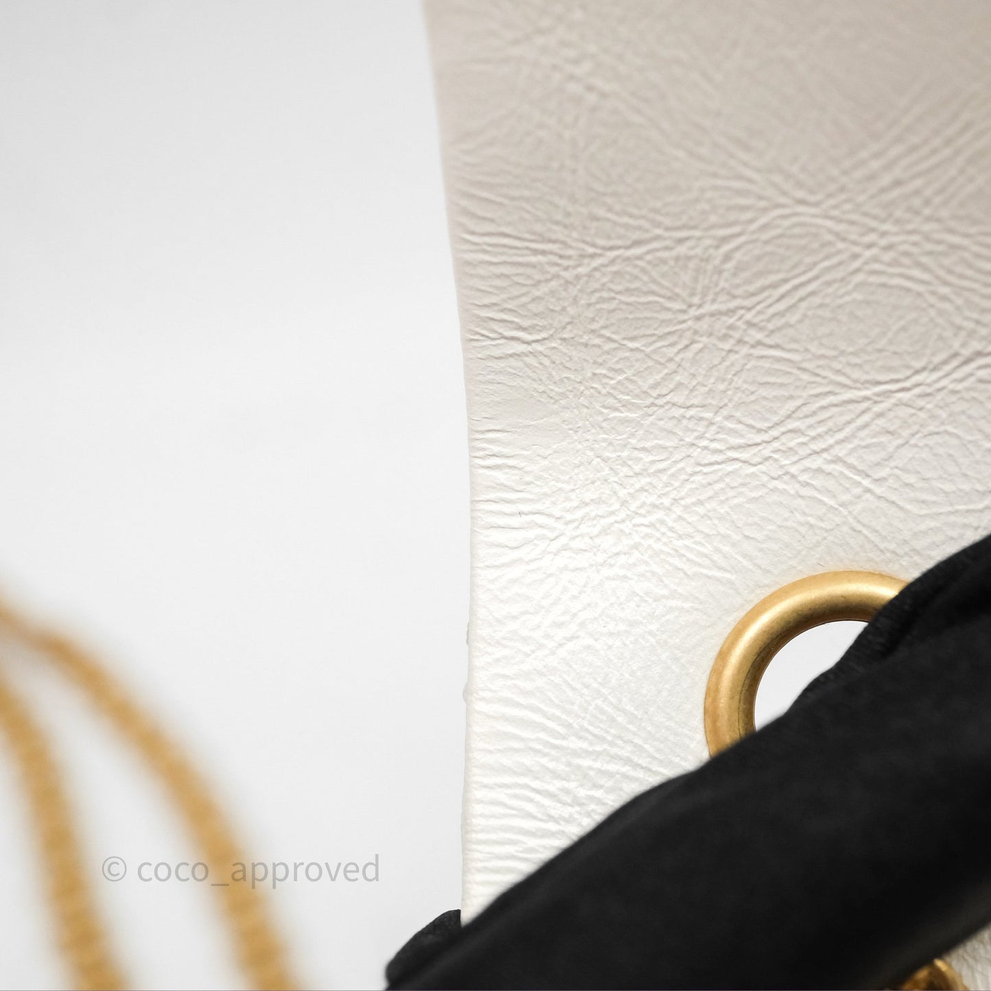 Chanel Mini Reissue 224 Ivory White Aged Calfskin Aged Gold Hardware