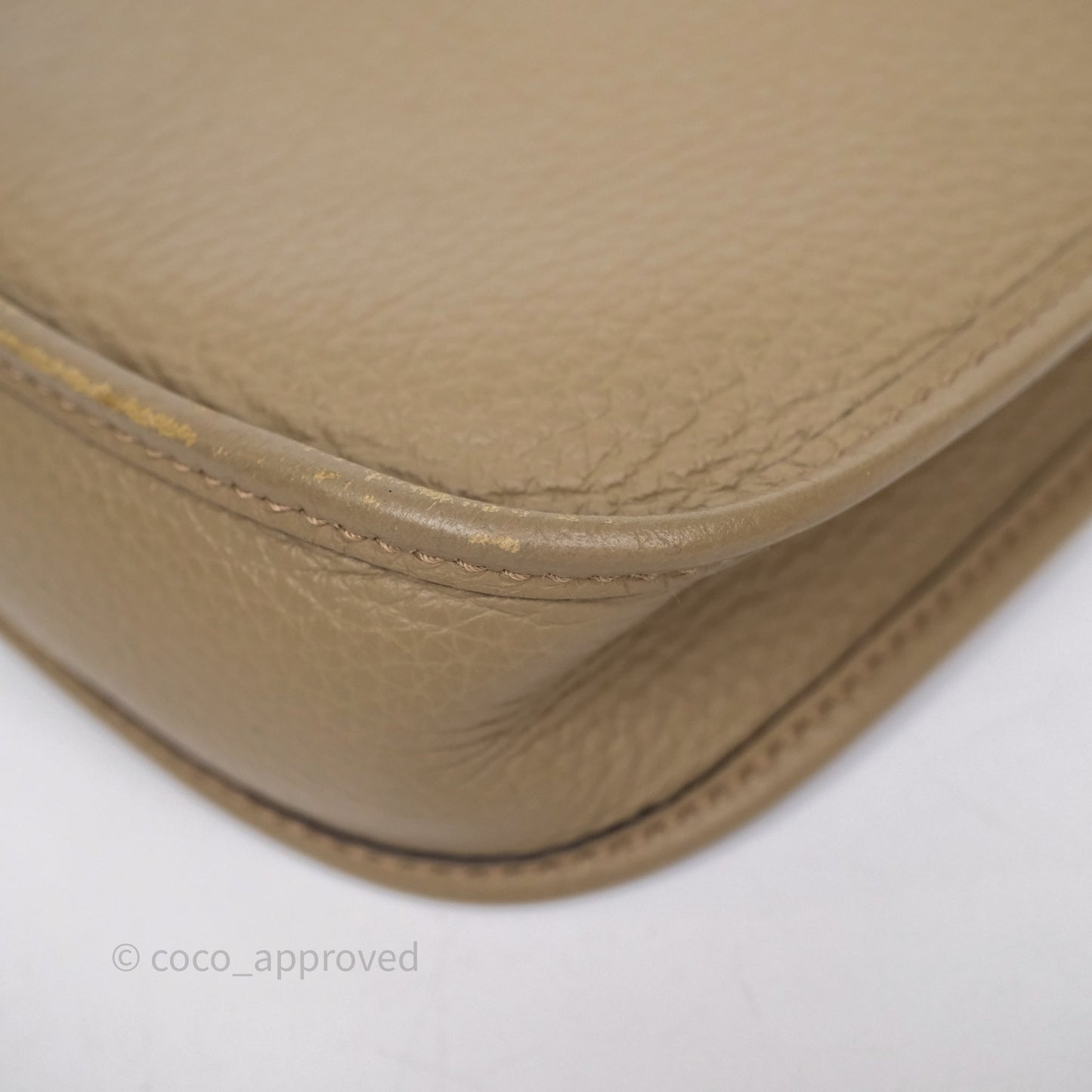 Hermès Mini Evelyne 16 Beige Marfa 8Q Clemence Gold Hardware