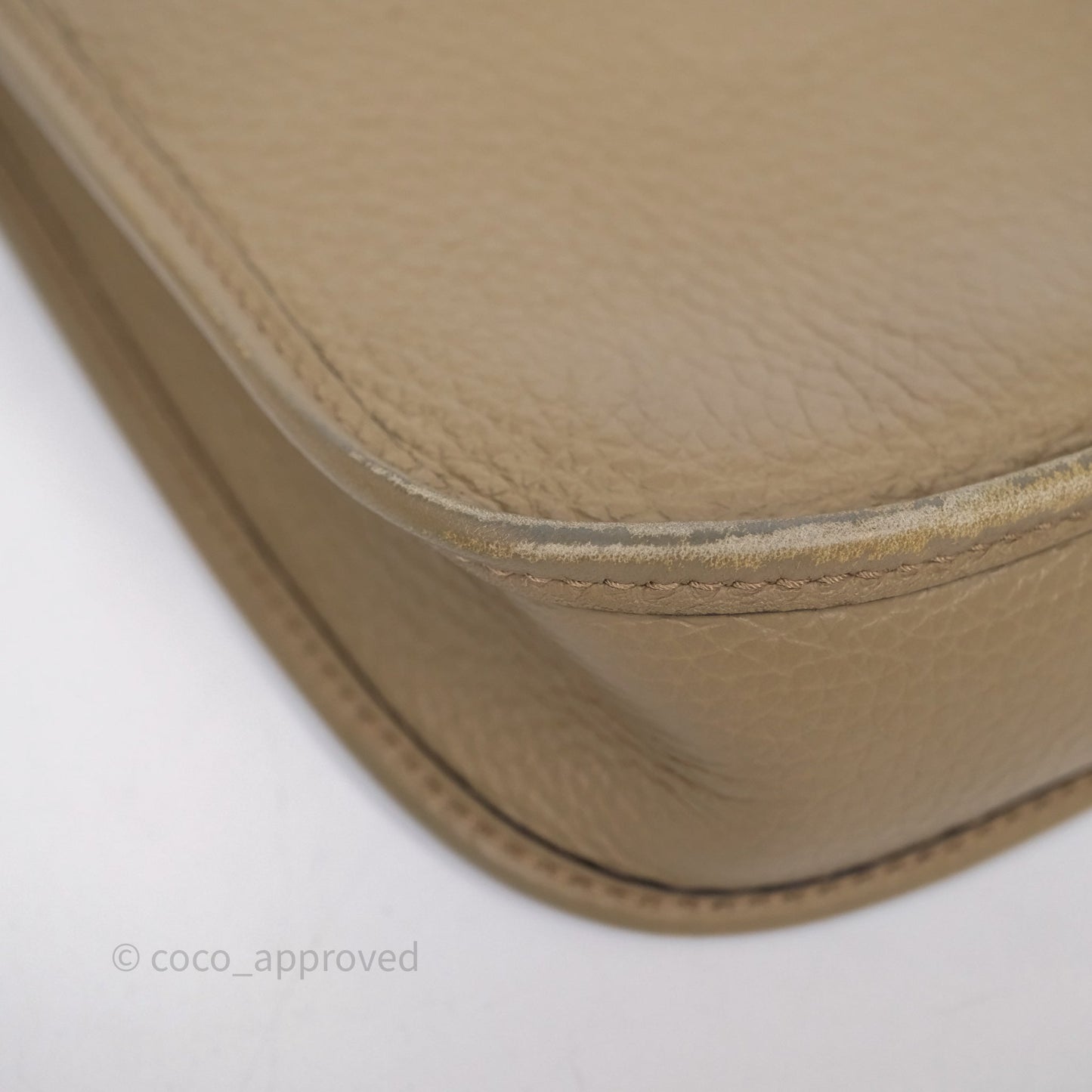 Hermès Mini Evelyne 16 Beige Marfa 8Q Clemence Gold Hardware