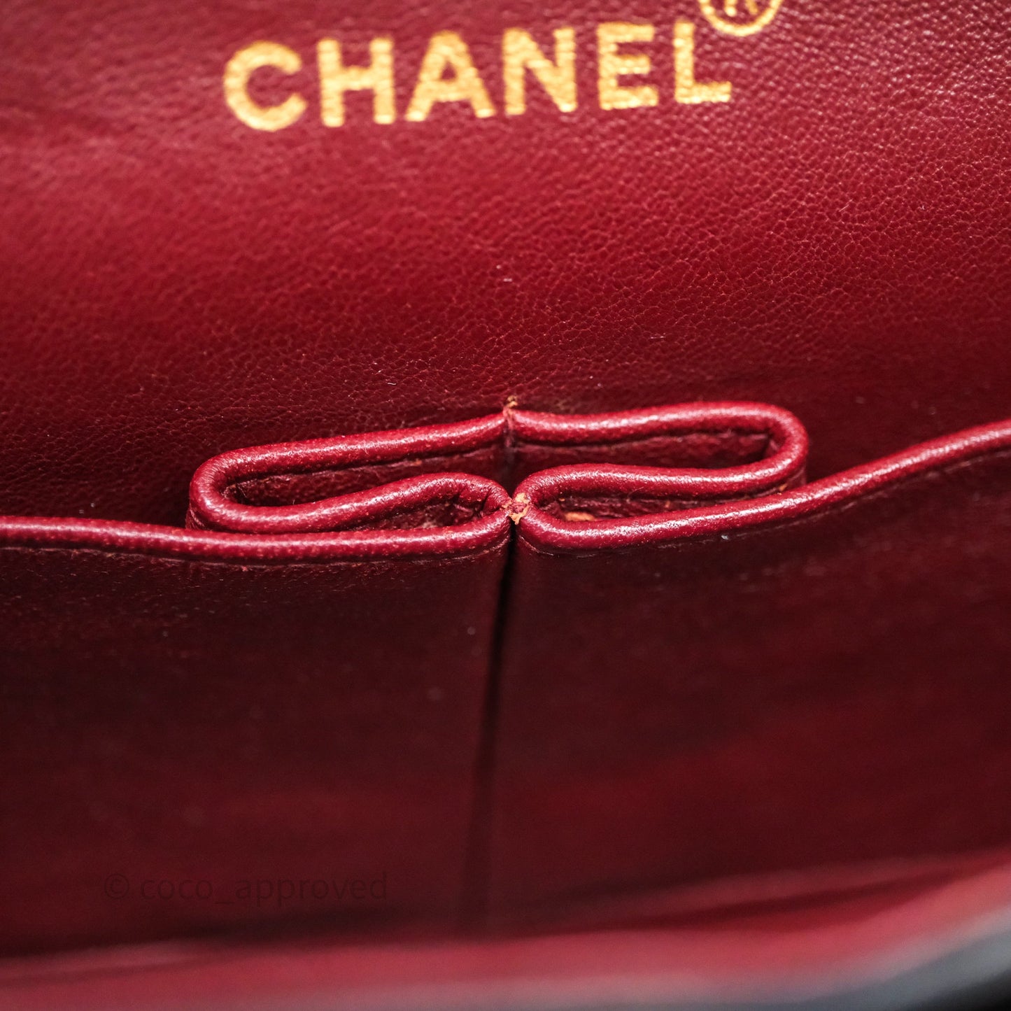 Chanel Vintage Medium Classic Flap Chevron Black Lambskin 24K Gold Hardware