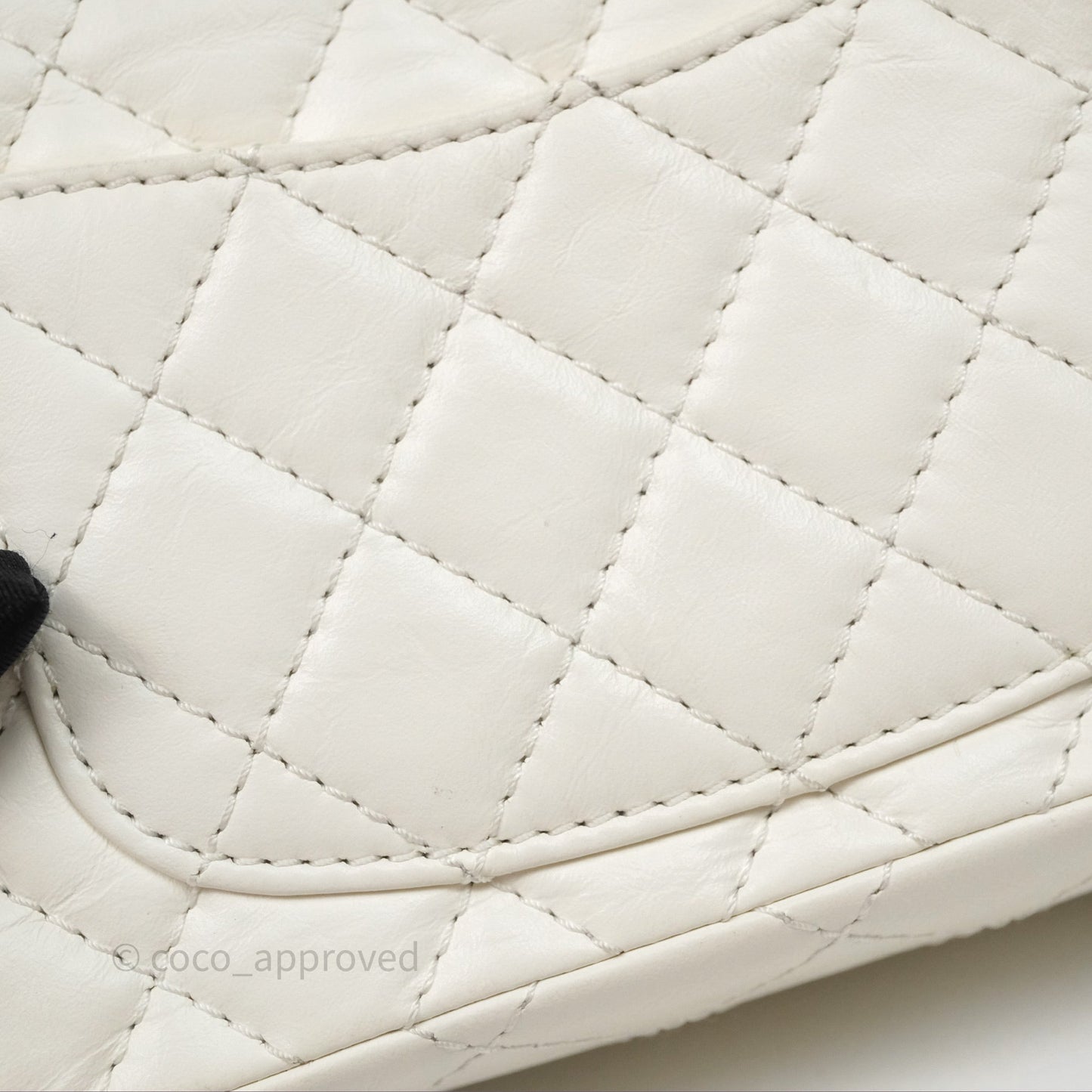 Chanel Mini Reissue 224 Ivory White Aged Calfskin Aged Gold Hardware