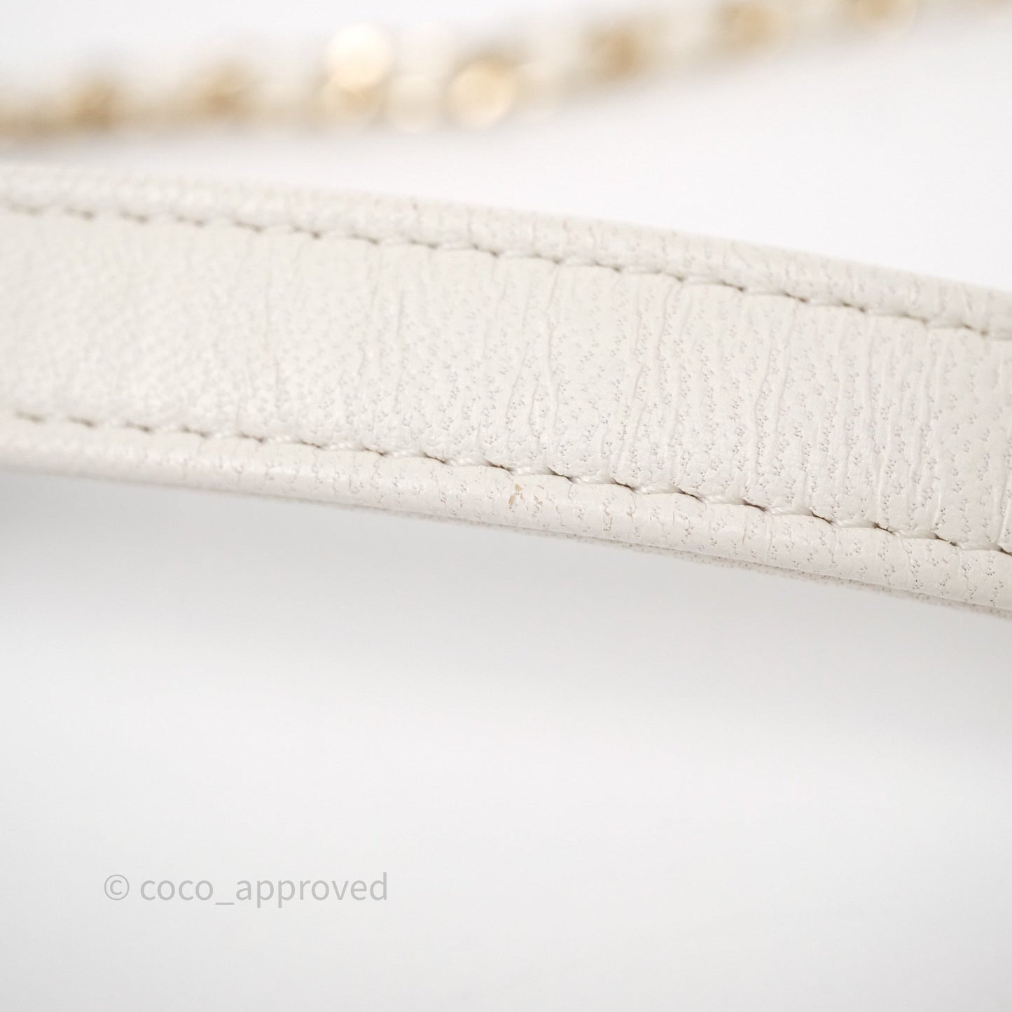 Chanel CC Mania Flap Bag White Lambskin Gold Hardware