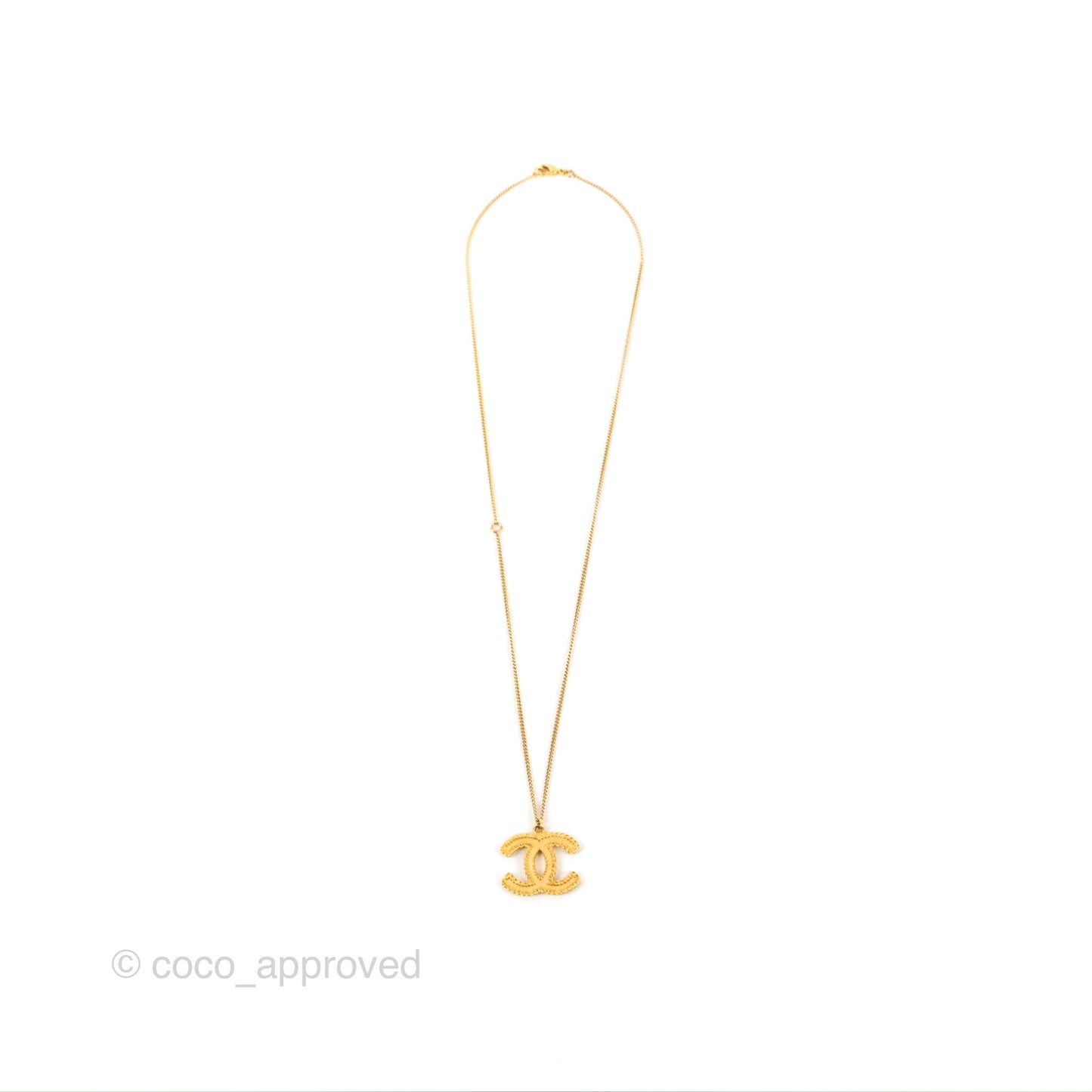 Chanel CC Necklace Gold Tone 14C