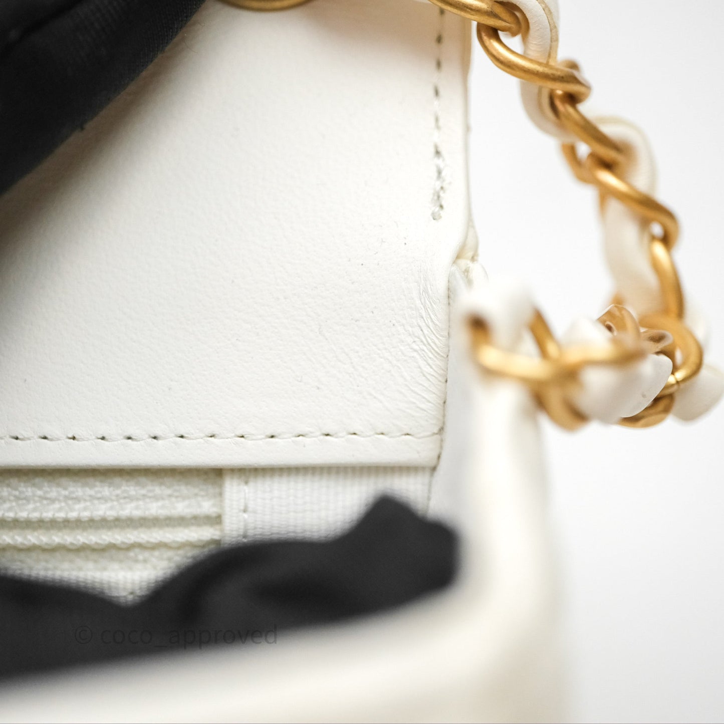 Chanel Casino Chips Chain White Lambskin Flap Bag