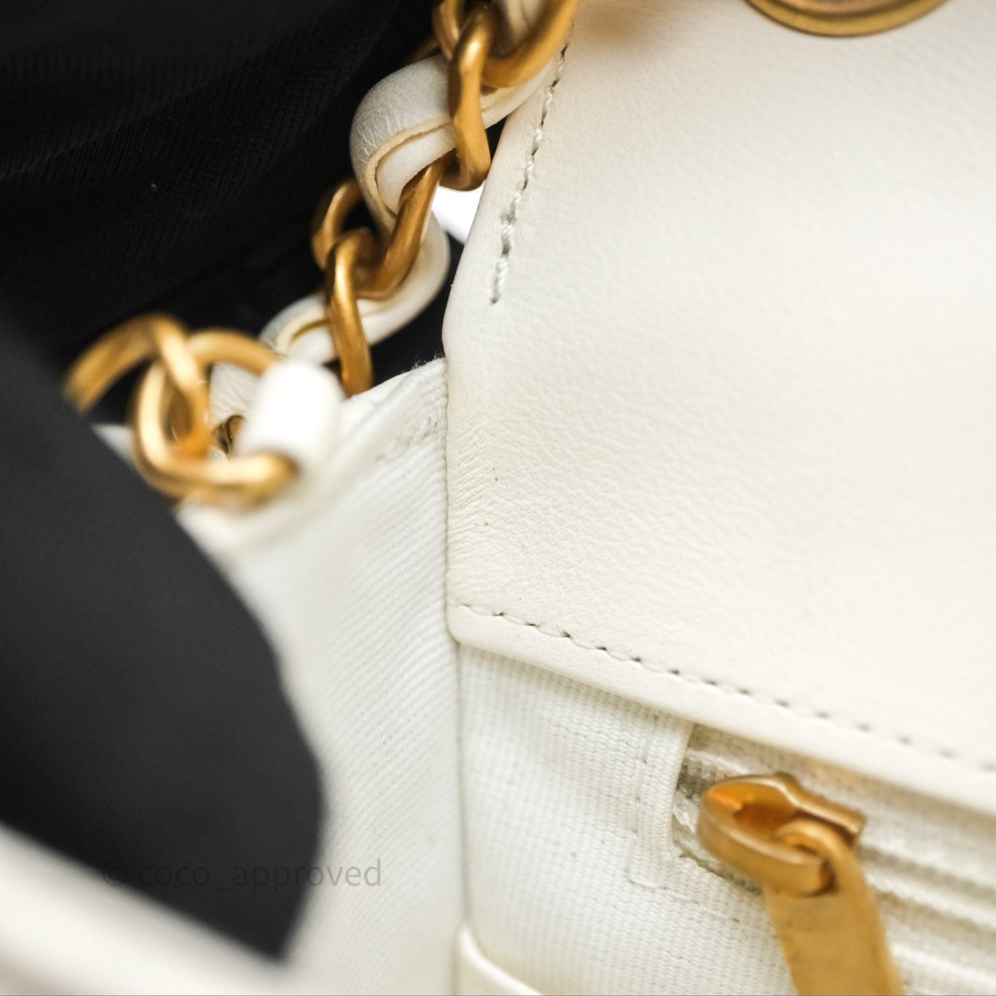 Chanel Casino Chips Chain White Lambskin Flap Bag