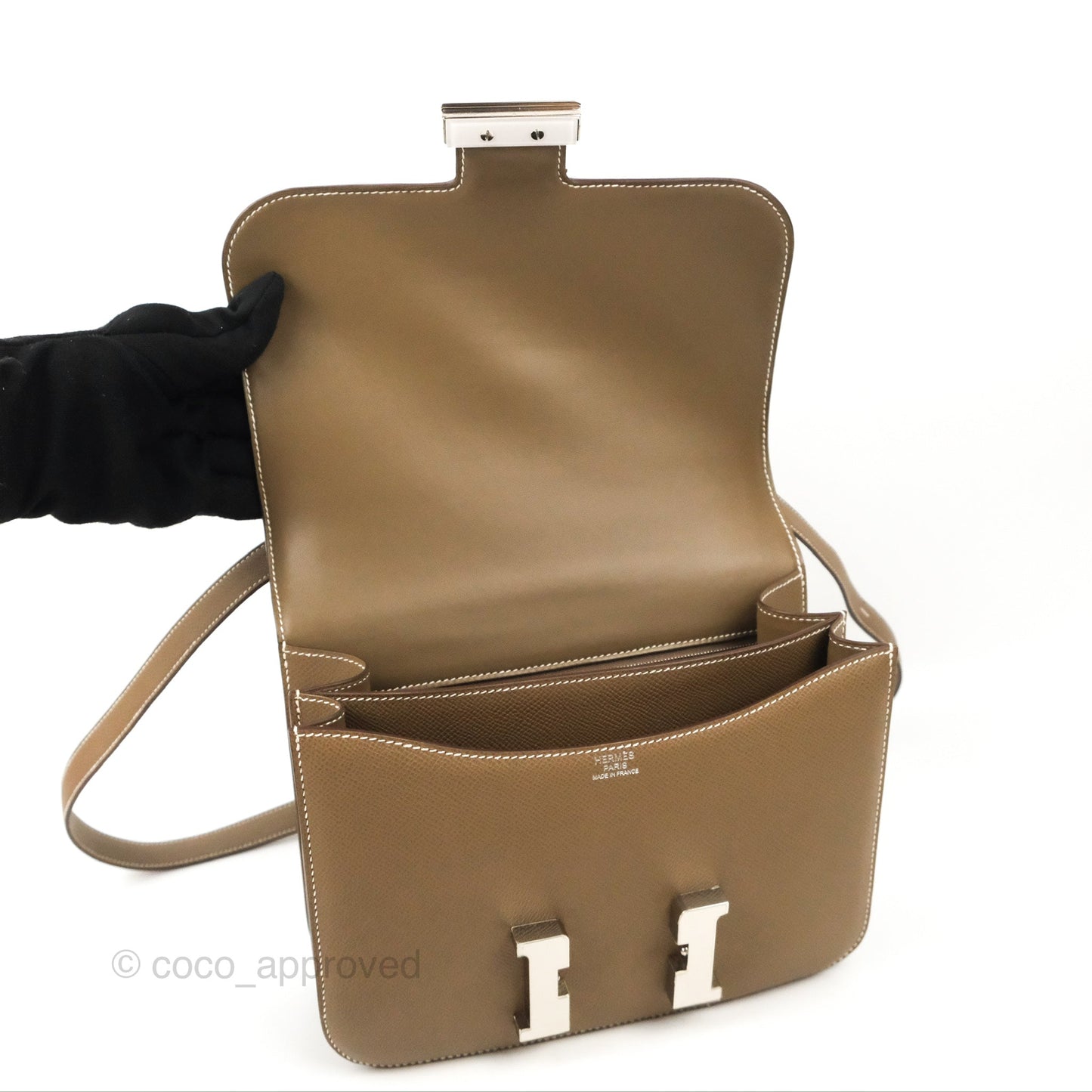 Hermès Constance III 24 Etoupe Epsom Palladium Hardware