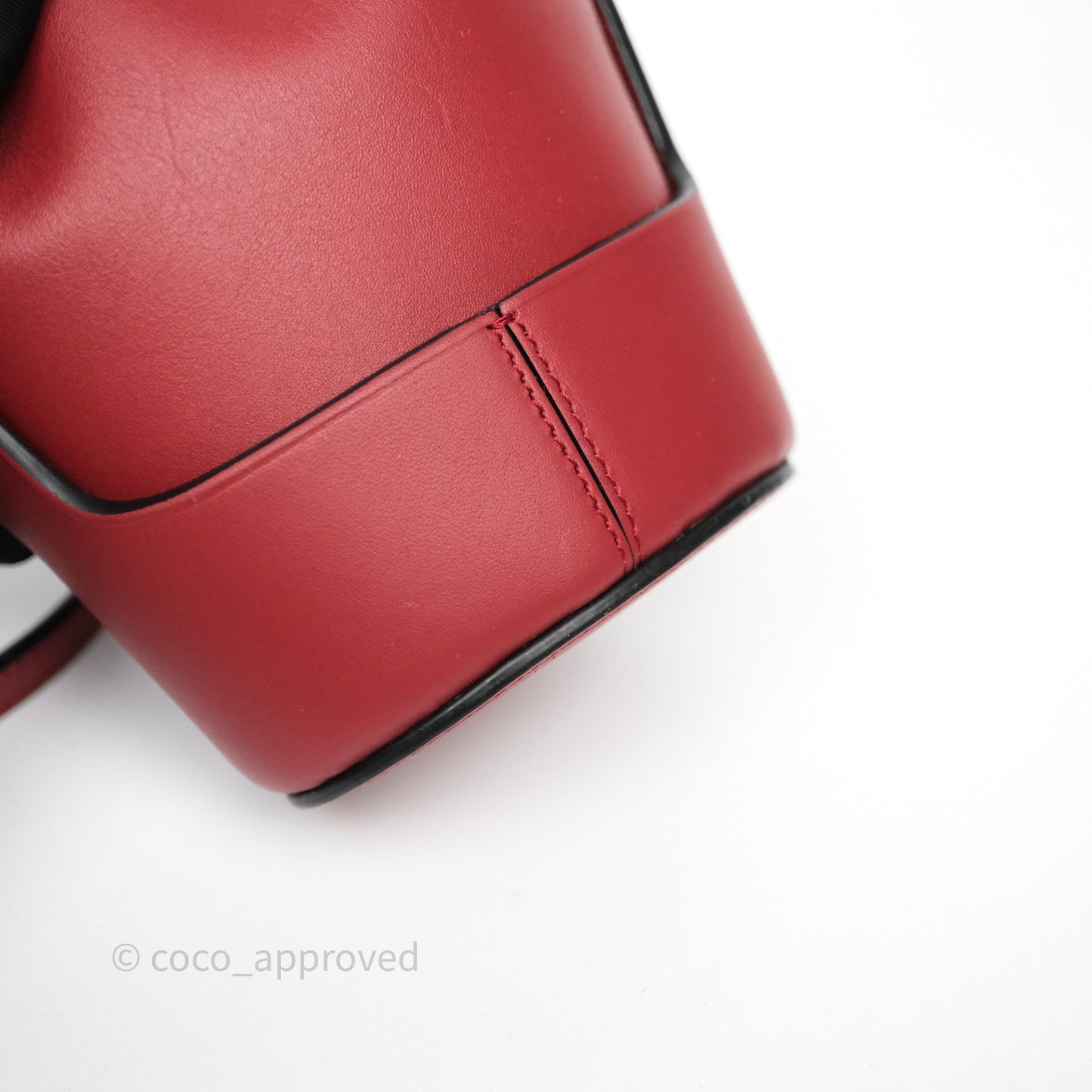 Loewe Nano Balloon Bucket Bag Deep Red Calfskin