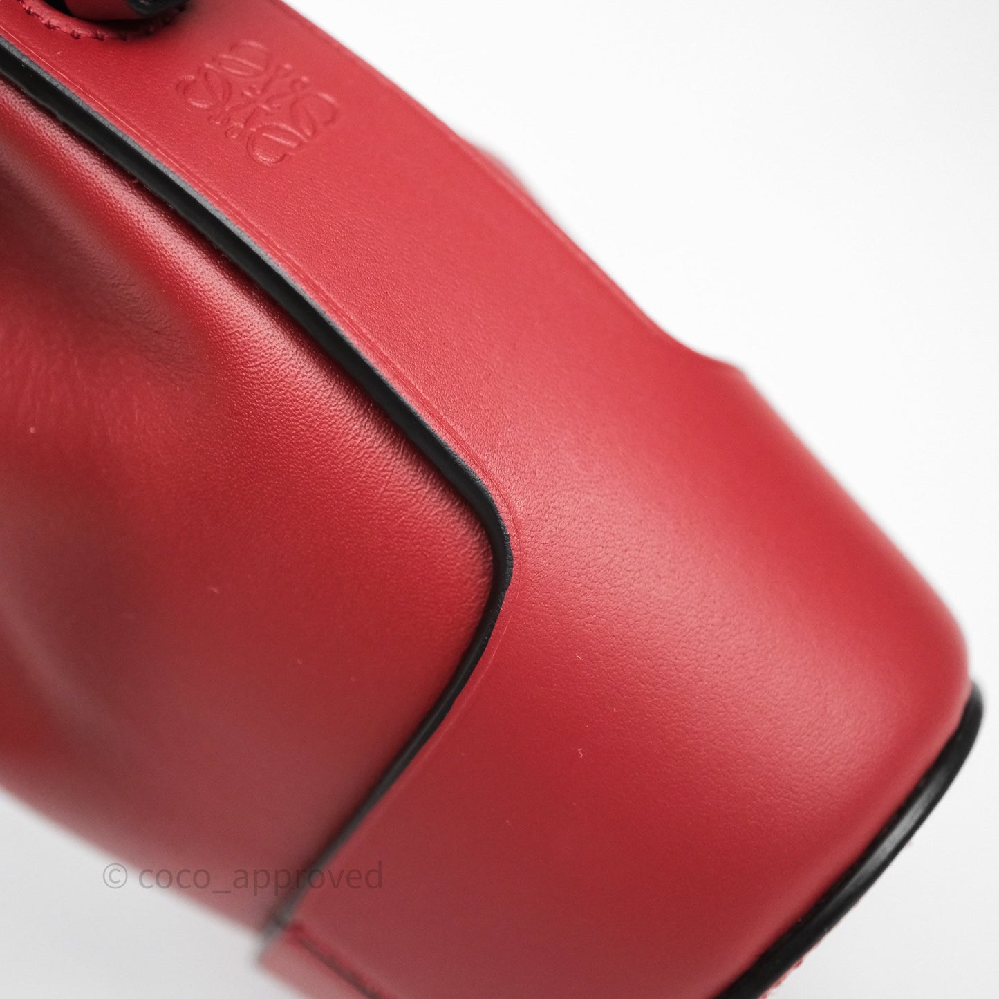 Loewe Nano Balloon Bucket Bag Deep Red Calfskin