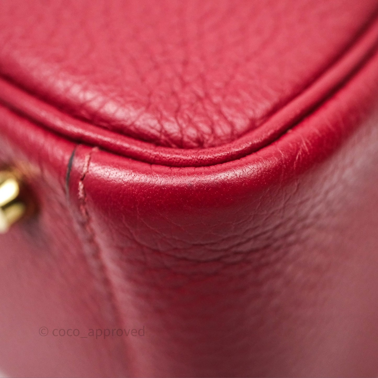 Hermès Mini Lindy 20 Rouge Grenat K1 Clemence Gold Hardware