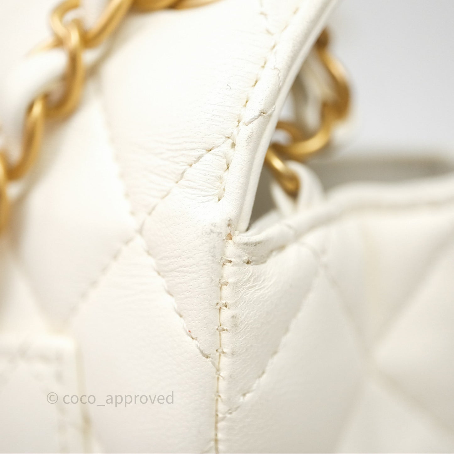 Chanel Casino Chips Chain White Lambskin Flap Bag