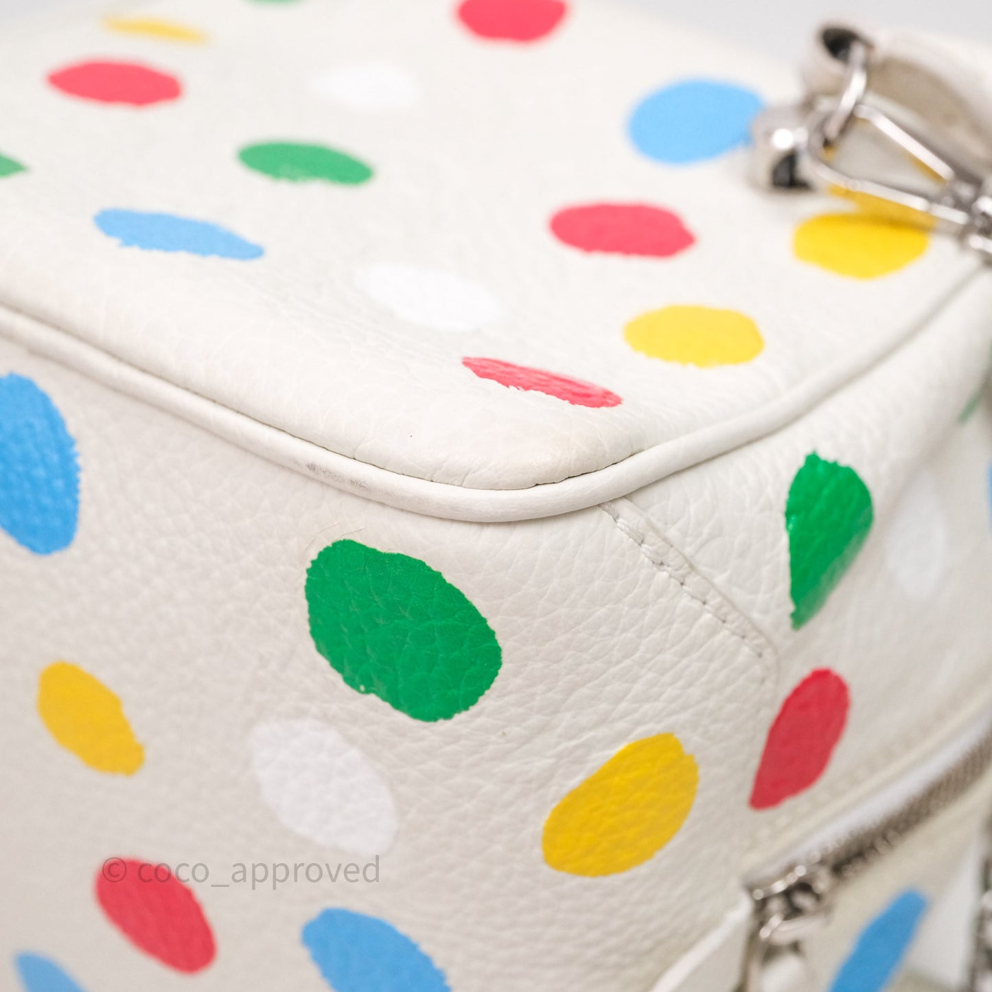 Louis Vuitton x Yayoi Kusama Square With Handle Chain Bag White