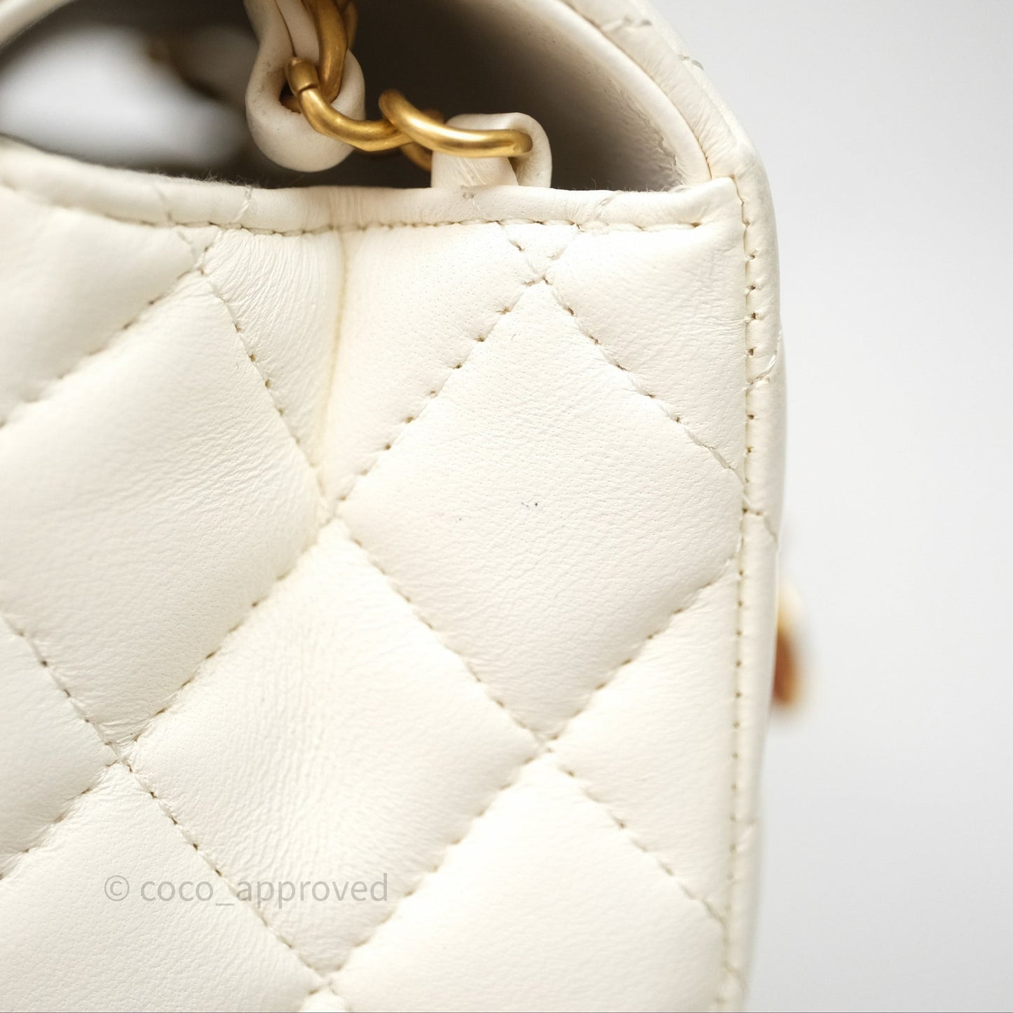 Chanel Casino Chips Chain White Lambskin Flap Bag