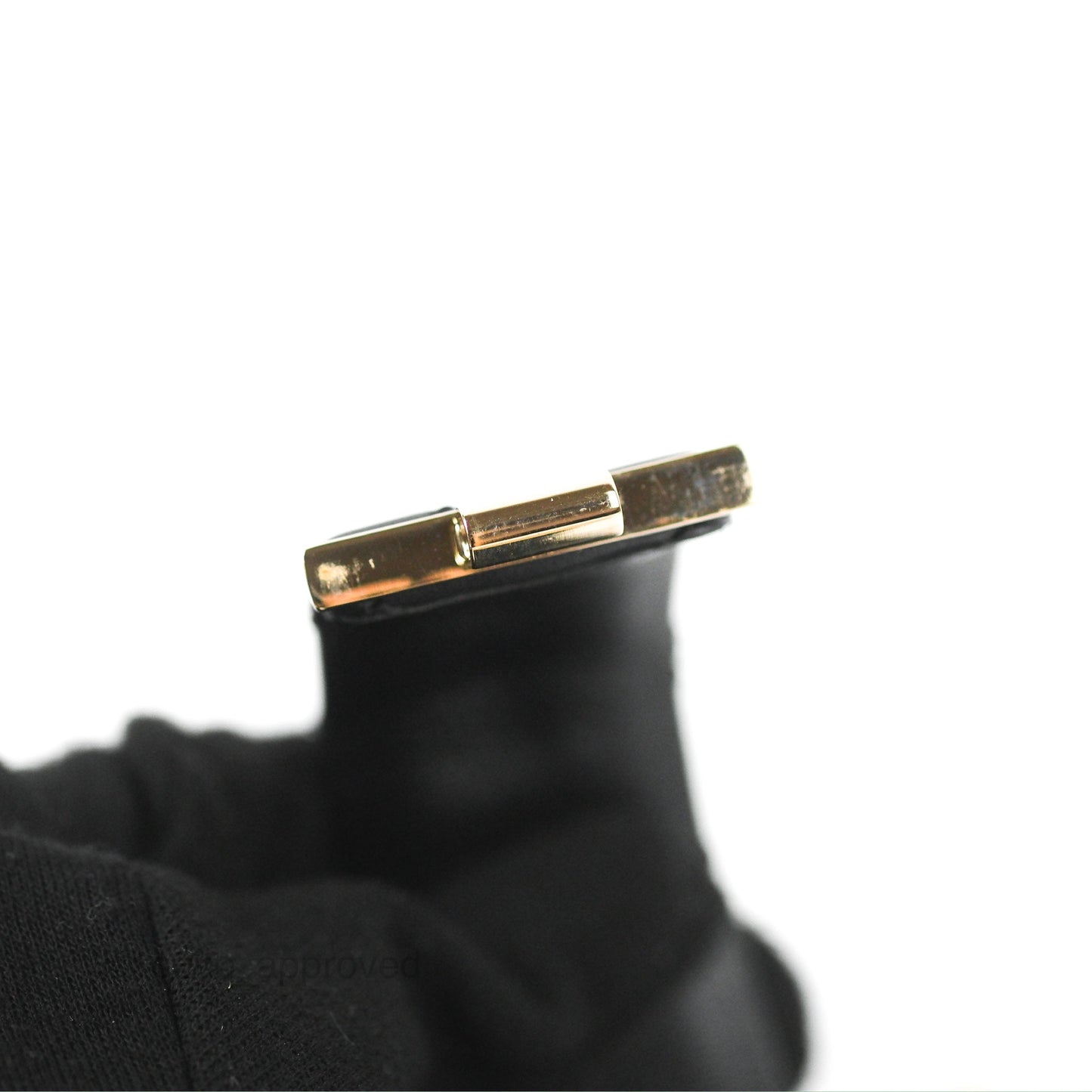 Chanel Leather CC Cuff Bracelet Black 20C
