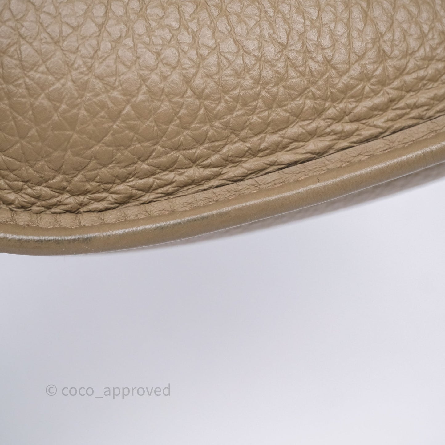 Hermès Mini Evelyne 16 Beige Marfa 8Q Clemence Gold Hardware