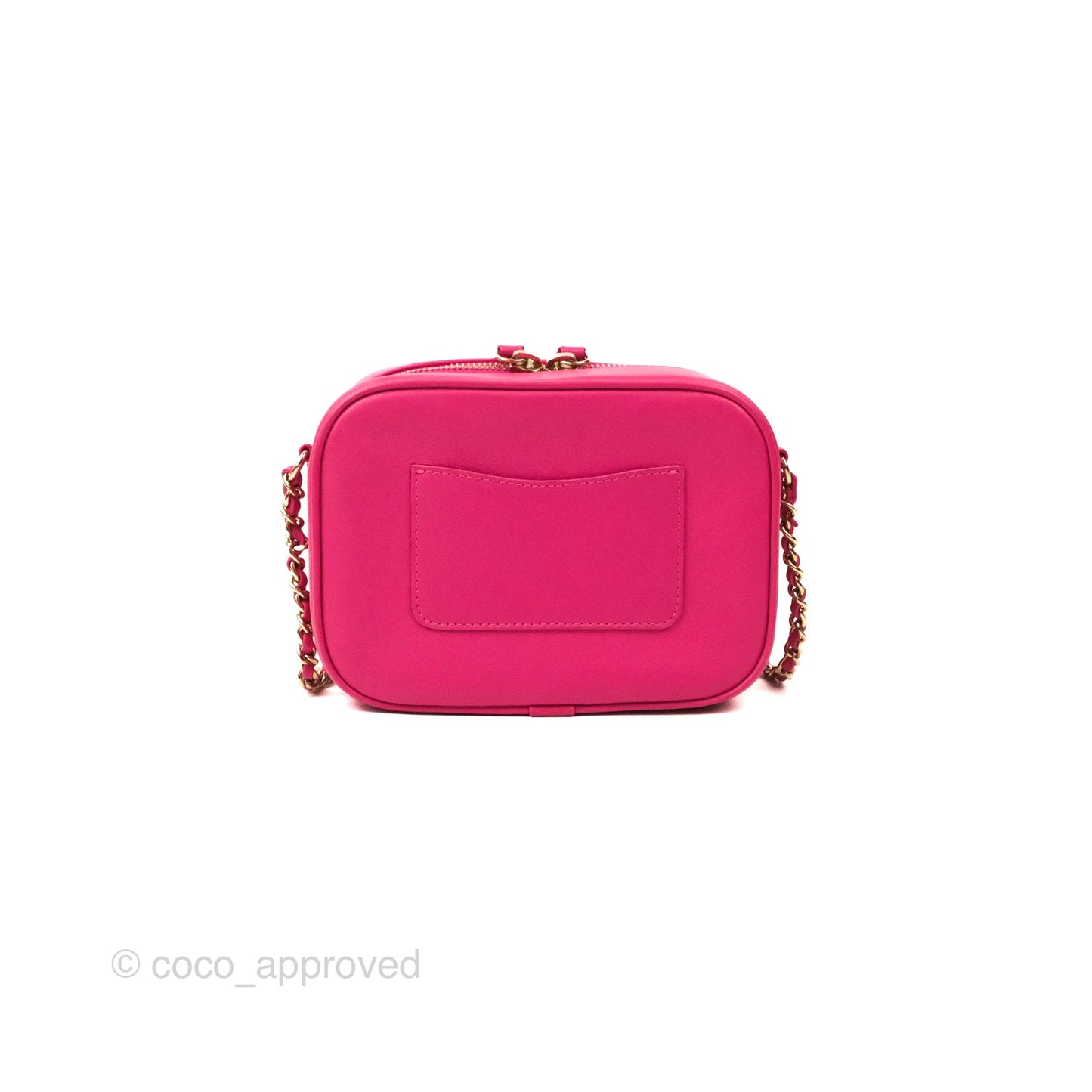 Chanel CC Mania Camera Case Pink Lambskin Gold Hardware