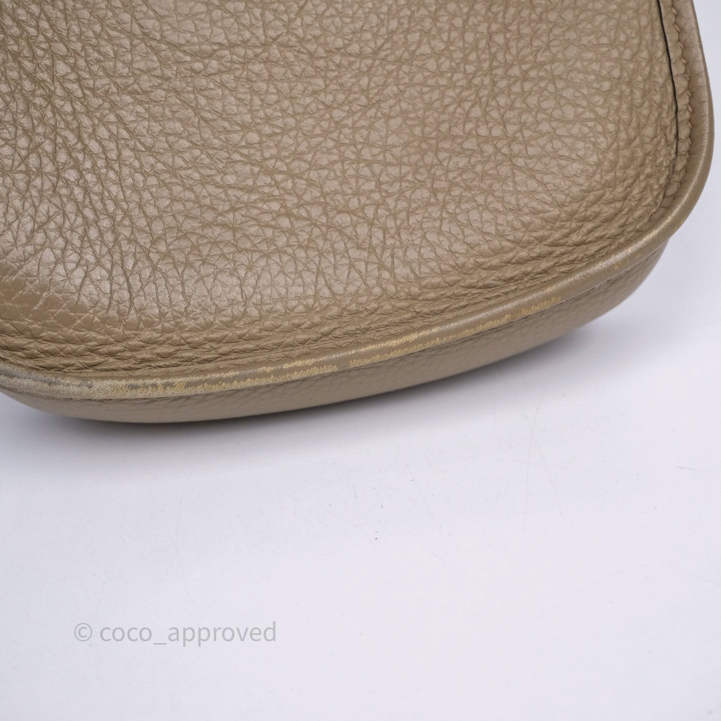 Hermès Mini Evelyne 16 Beige Marfa 8Q Clemence Gold Hardware