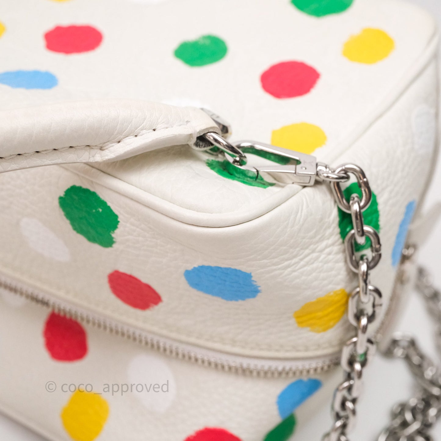 Louis Vuitton x Yayoi Kusama Square With Handle Chain Bag White