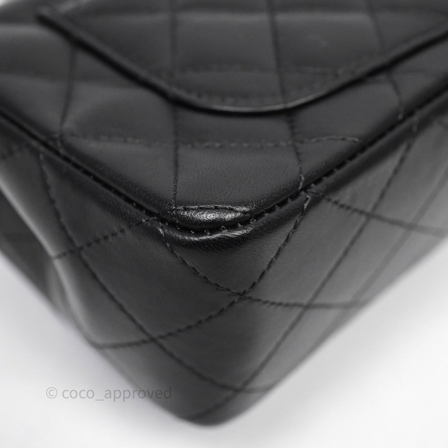Chanel Top Handle Mini Rectangular Flap With Lion Charm Black Lambskin Gold Hardware
