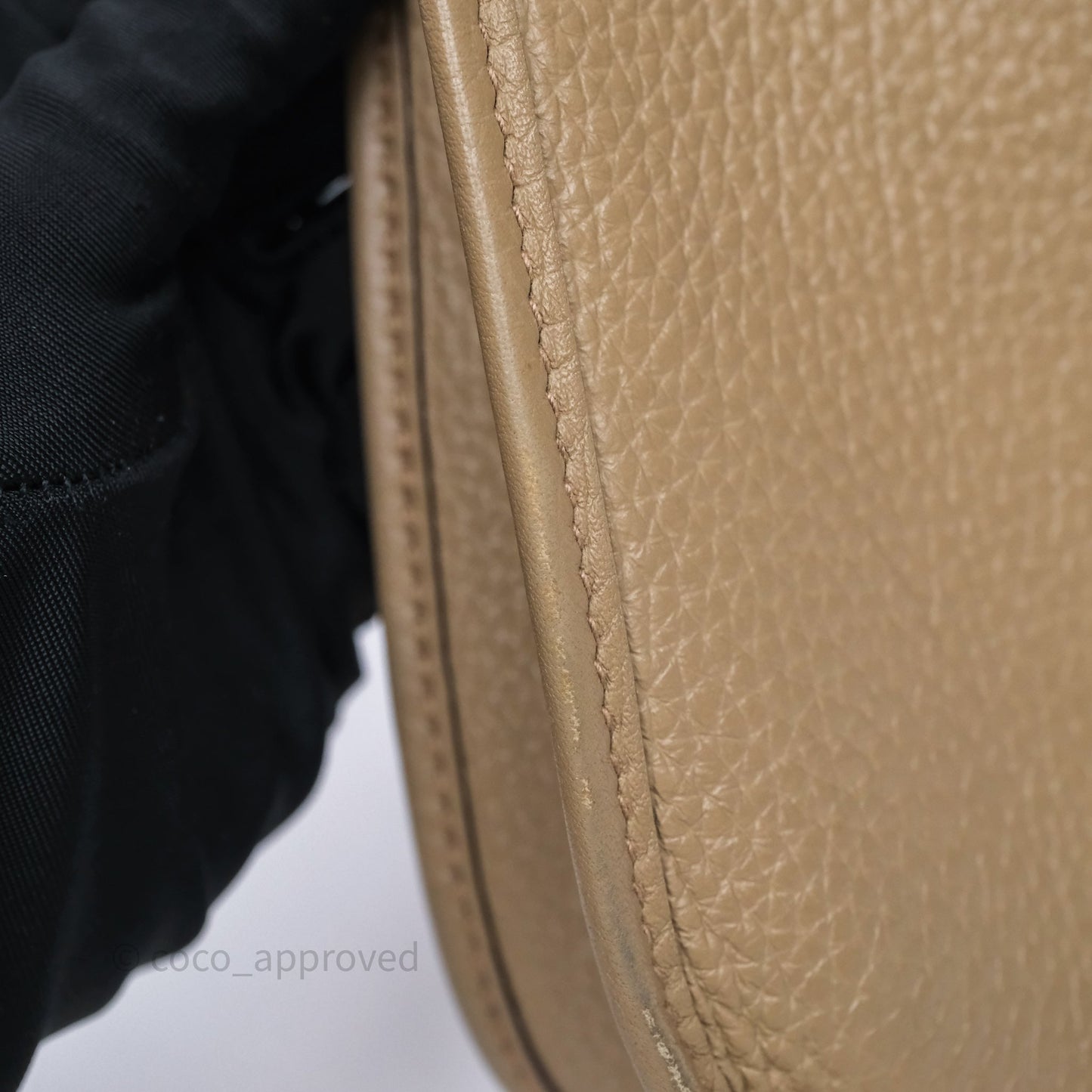 Hermès Mini Evelyne 16 Beige Marfa 8Q Clemence Gold Hardware