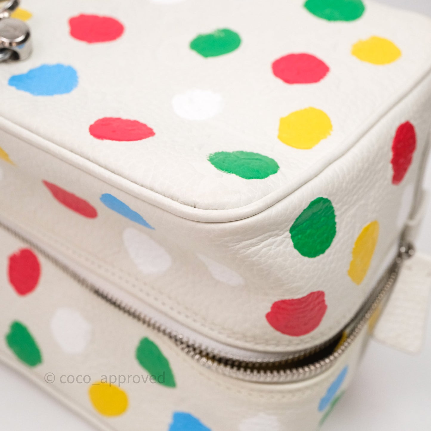 Louis Vuitton x Yayoi Kusama Square With Handle Chain Bag White