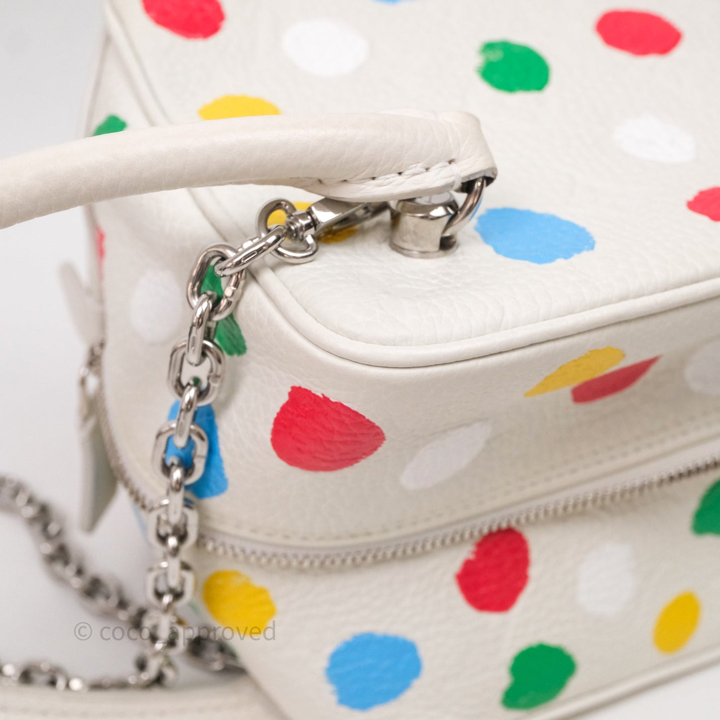 Louis Vuitton x Yayoi Kusama Square With Handle Chain Bag White