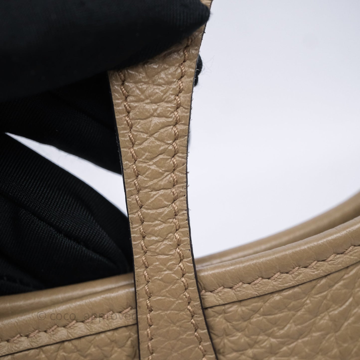 Hermès Mini Evelyne 16 Beige Marfa 8Q Clemence Gold Hardware