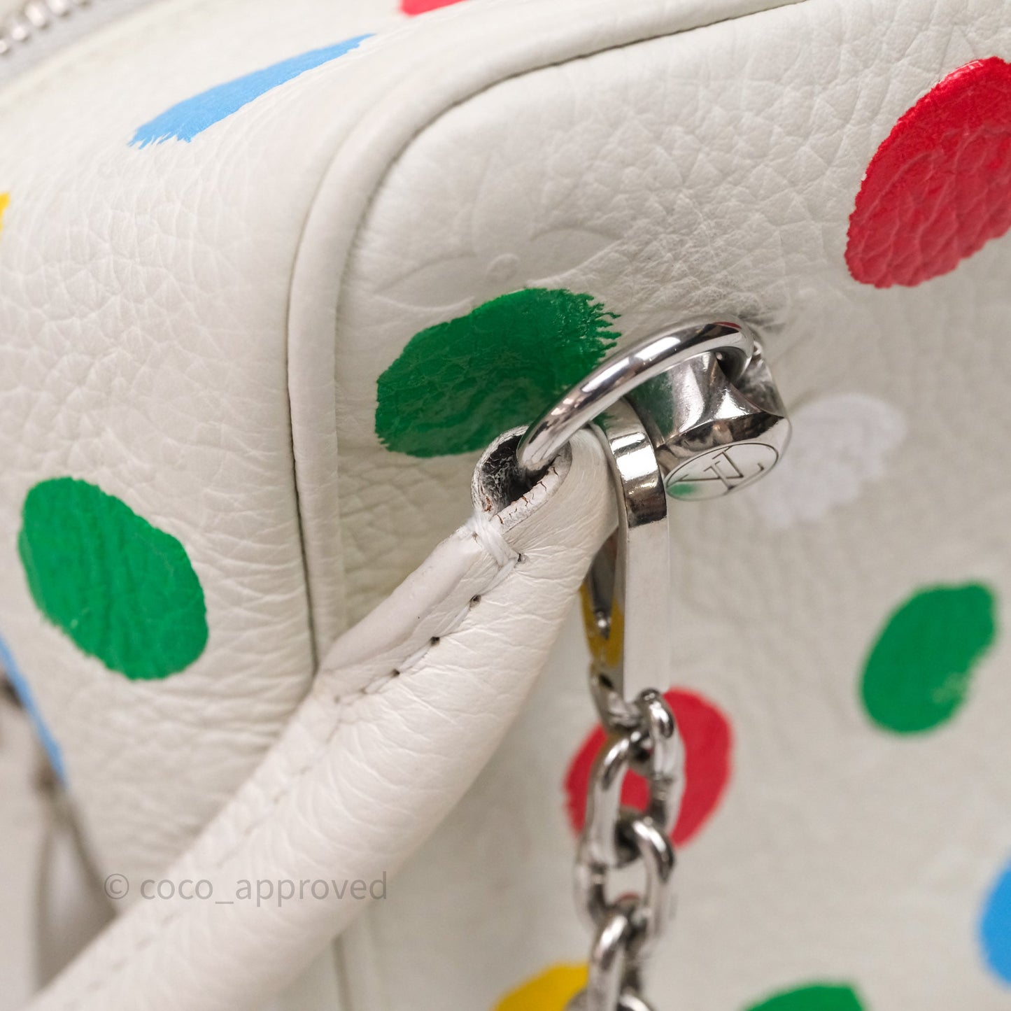 Louis Vuitton x Yayoi Kusama Square With Handle Chain Bag White