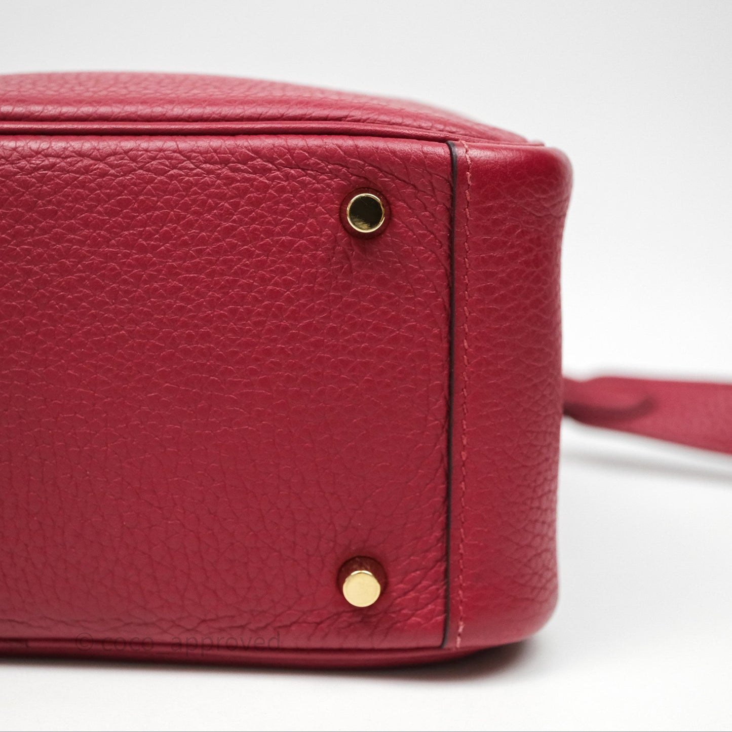 Hermès Mini Lindy 20 Rouge Grenat K1 Clemence Gold Hardware